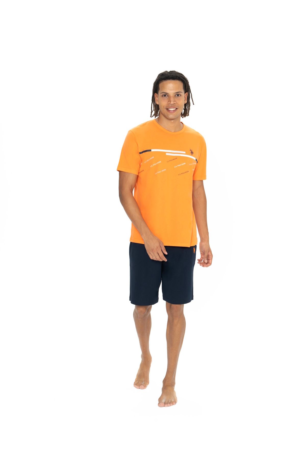 U.S. Polo Assn. U.S. Polo Assn. Erkek %100 Pamuk Şortlu Pijama Takımı - TLAYE18A88Q2G