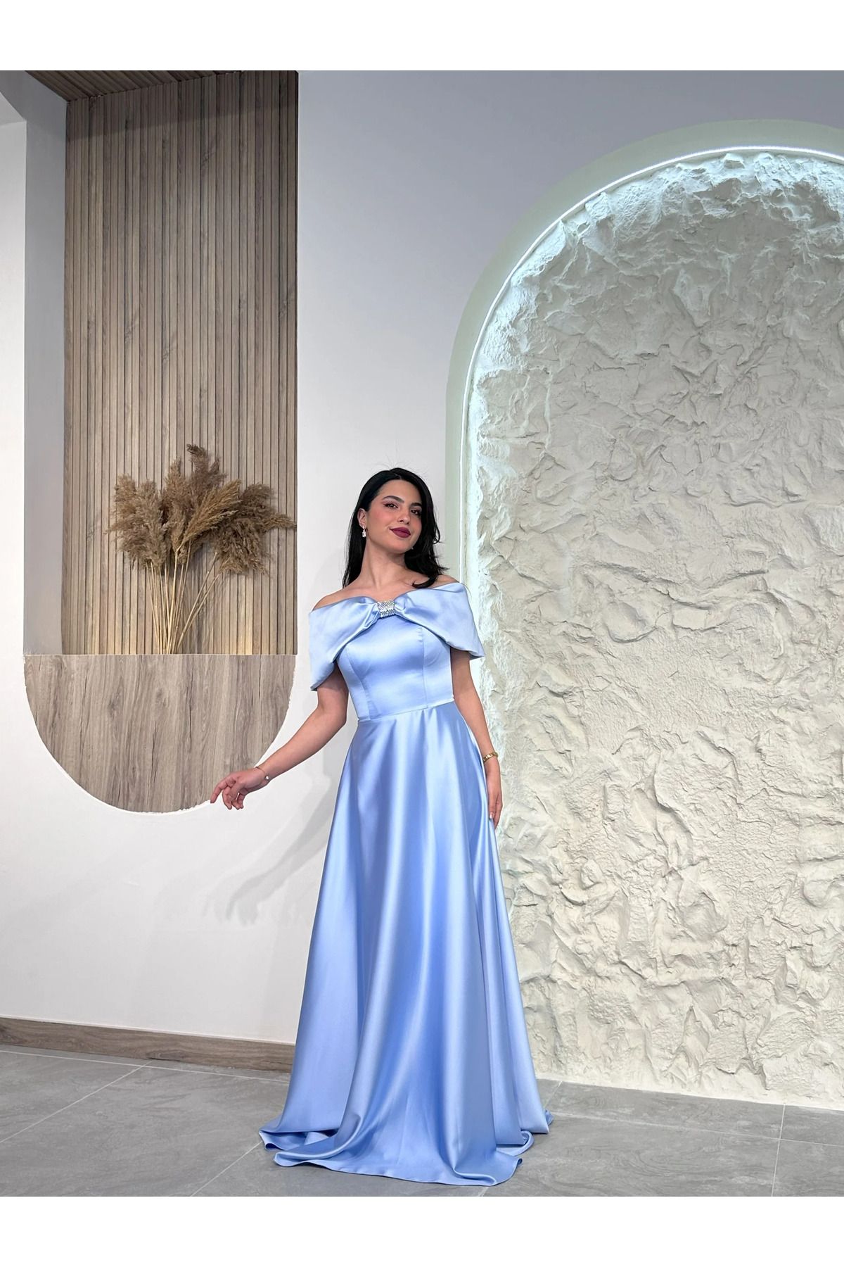 Kyra Studios Su Mavisi 1035 Abiye Elbise