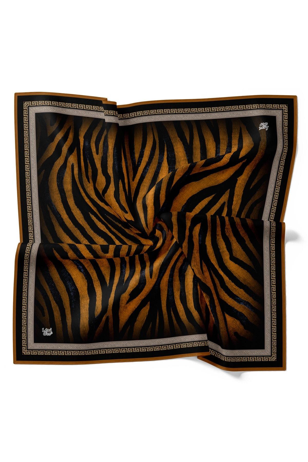 Levidor Zebra Desen Işıltılı Kristal Eşarp