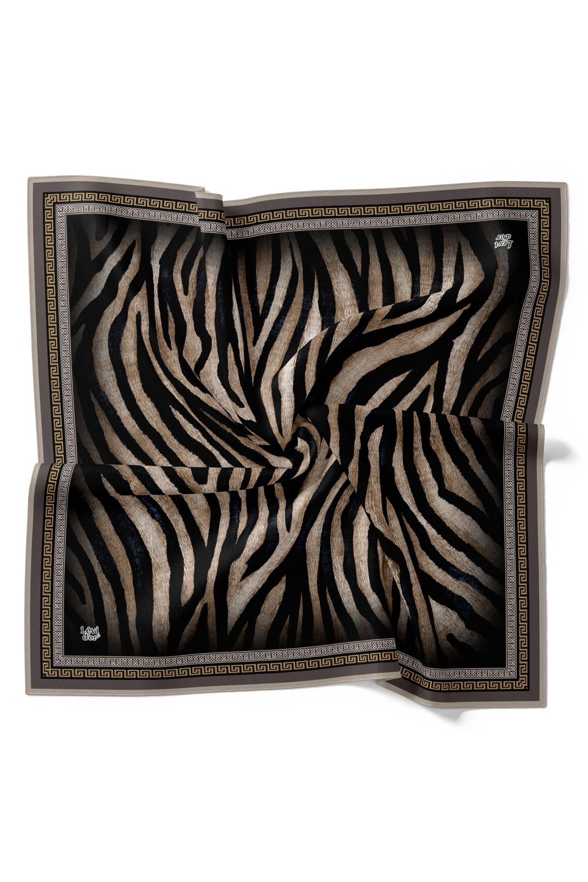 Levidor Zebra Desen Işıltılı Kristal Eşarp