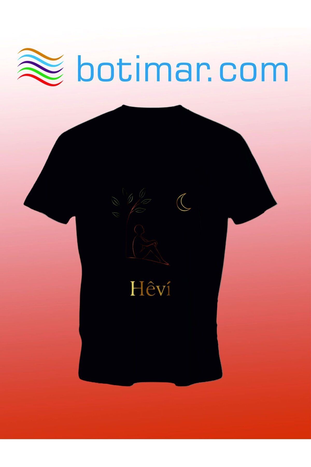 botimar HEVİ BASKILI KÜRTÇE T-SHIRT-xxl