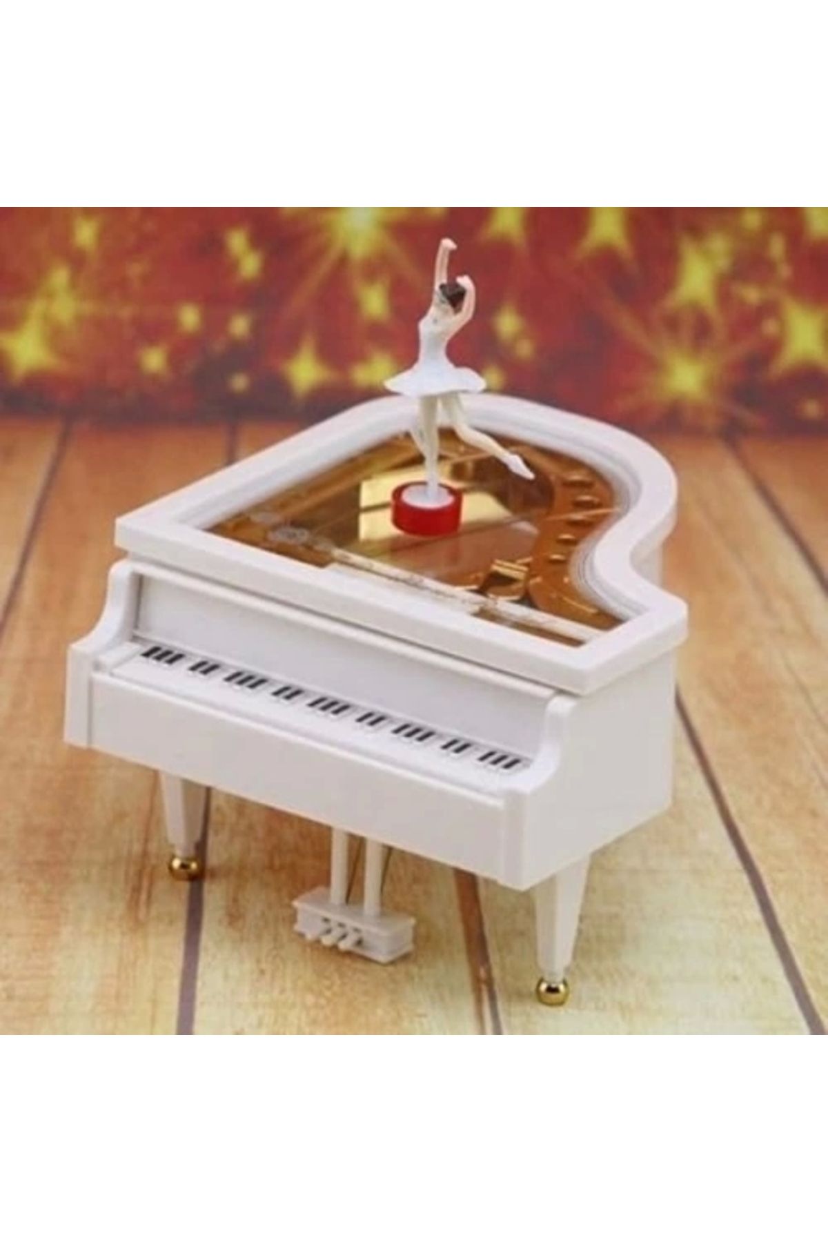 PRATİKOBA Balerin Figürlü Piyano Müzik Kutusu