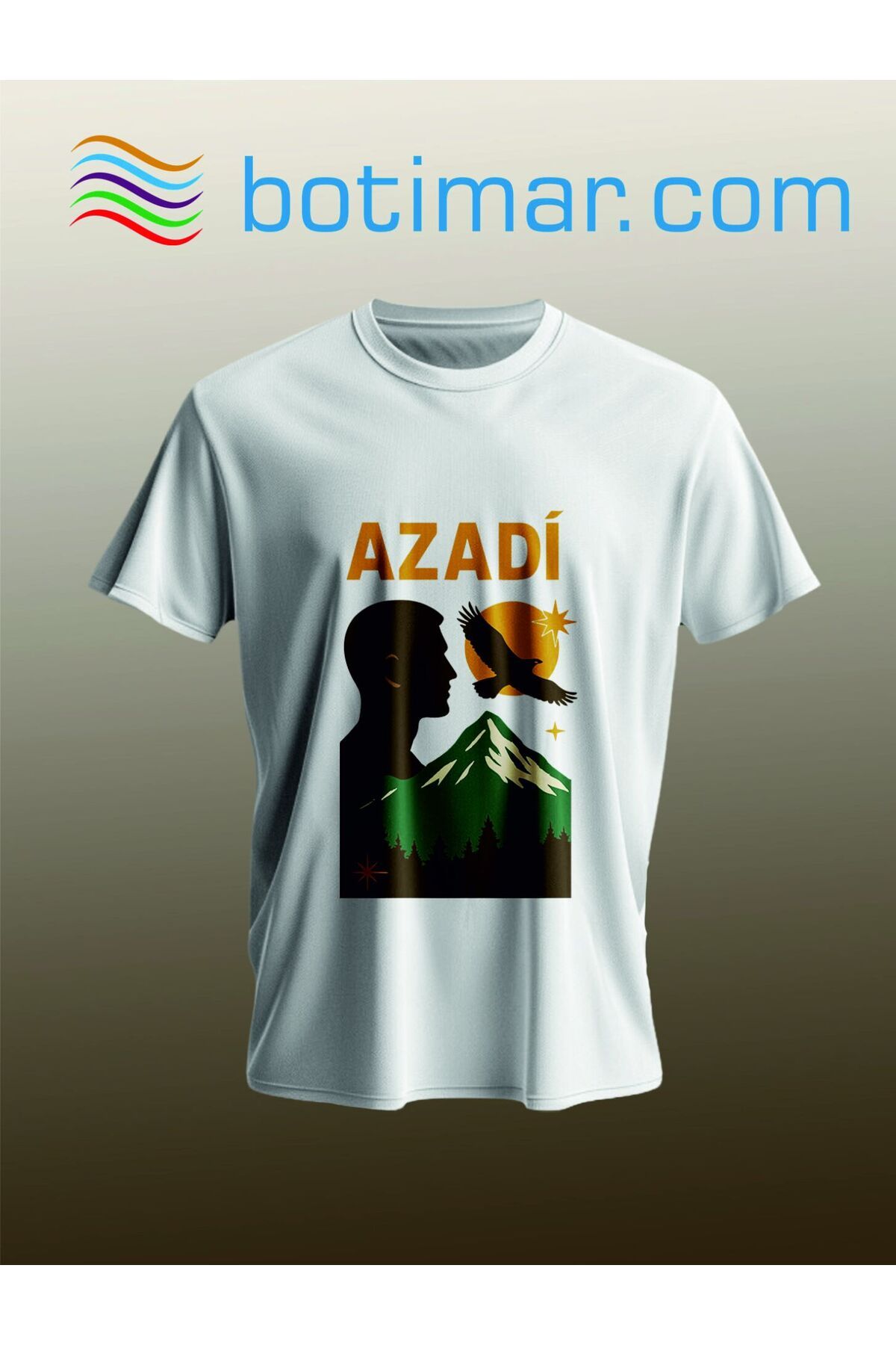 botimar AZADİ TEMALI TASARIM T-SHIRT-l