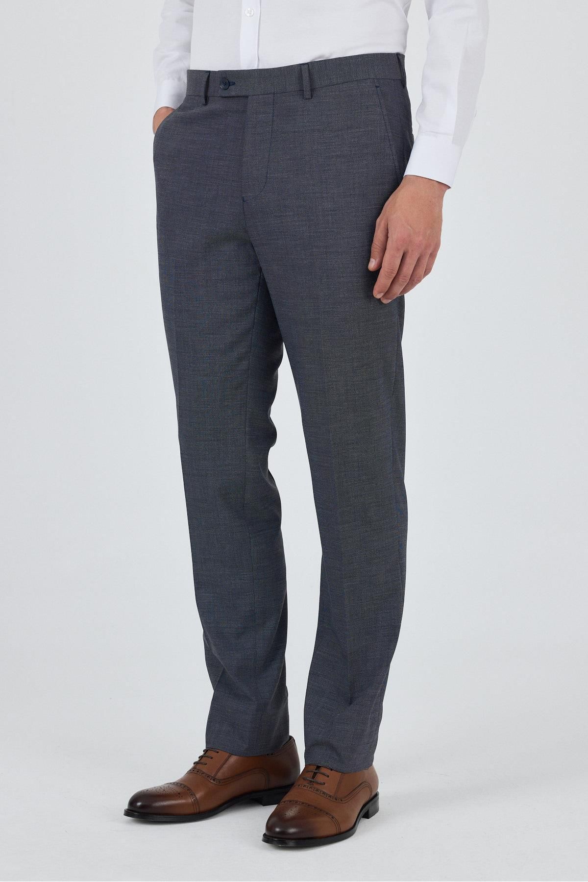 İmza Lacivert Esnek Yandan Cepli Comfort Fit Classic Pantolon 1003250151