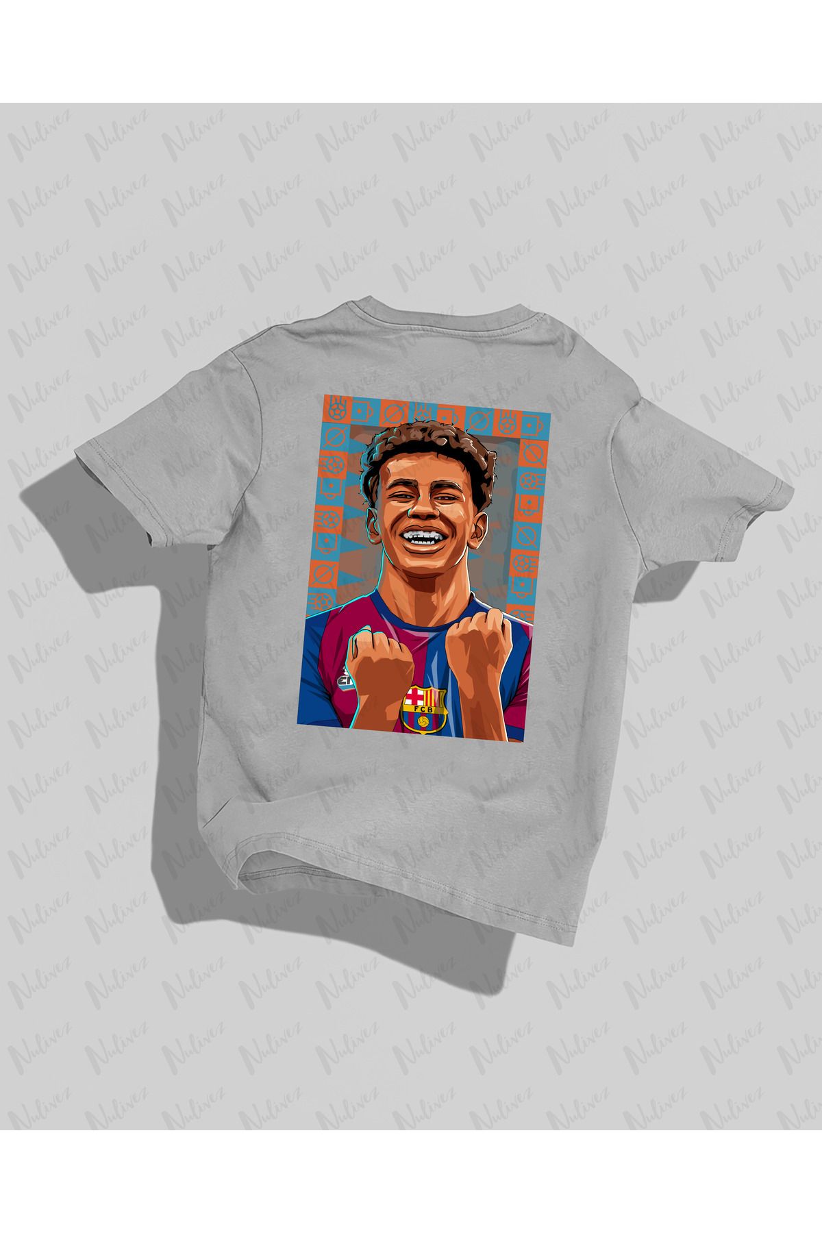 Nulivez Barcelona Tasarımı Baskılı Yüksek Kalite Kompakt Unisex Oversize T-Shirt