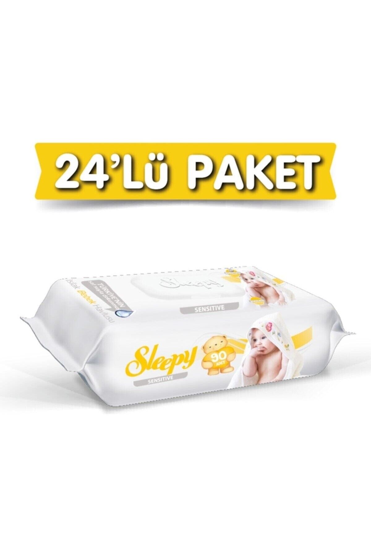 Sleepy Sleepy Islak Havlu Sensitive 90''lı Kapaklı x24
