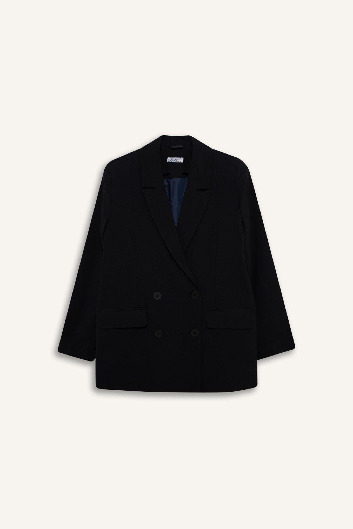 DeFacto-Oversize Wide Fit Basic Απλό Μπλέιζερ Μπουφάν C2575AX25SP 7