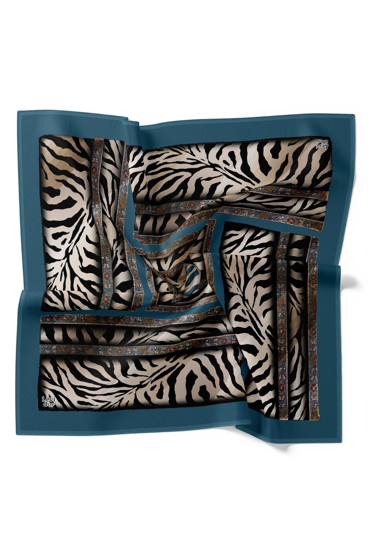 Levidor-Ethnic Zebra Pattern Sparkling Crystal Scarf 1