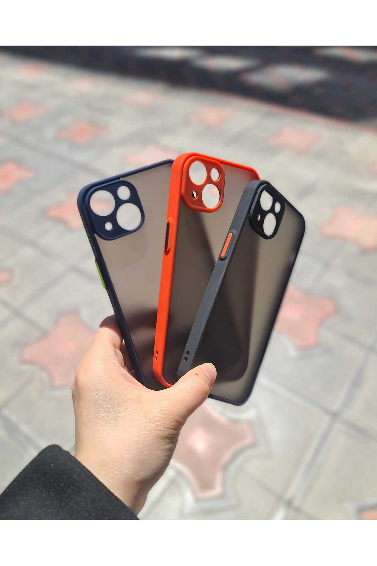 CEP-HANE Apple iPhone 14 Yan Tuşları Renkli Mat Kapak