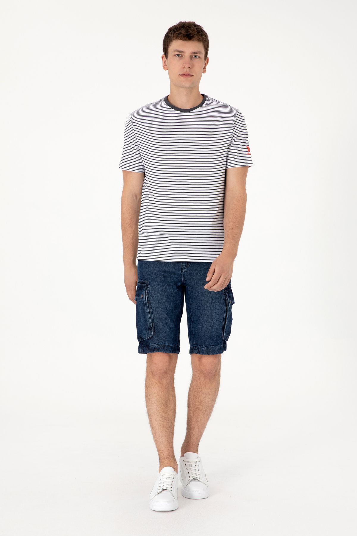 U.S. Polo Assn. Erkek Koyu Mavi Jean Şort 50304389-DN0023