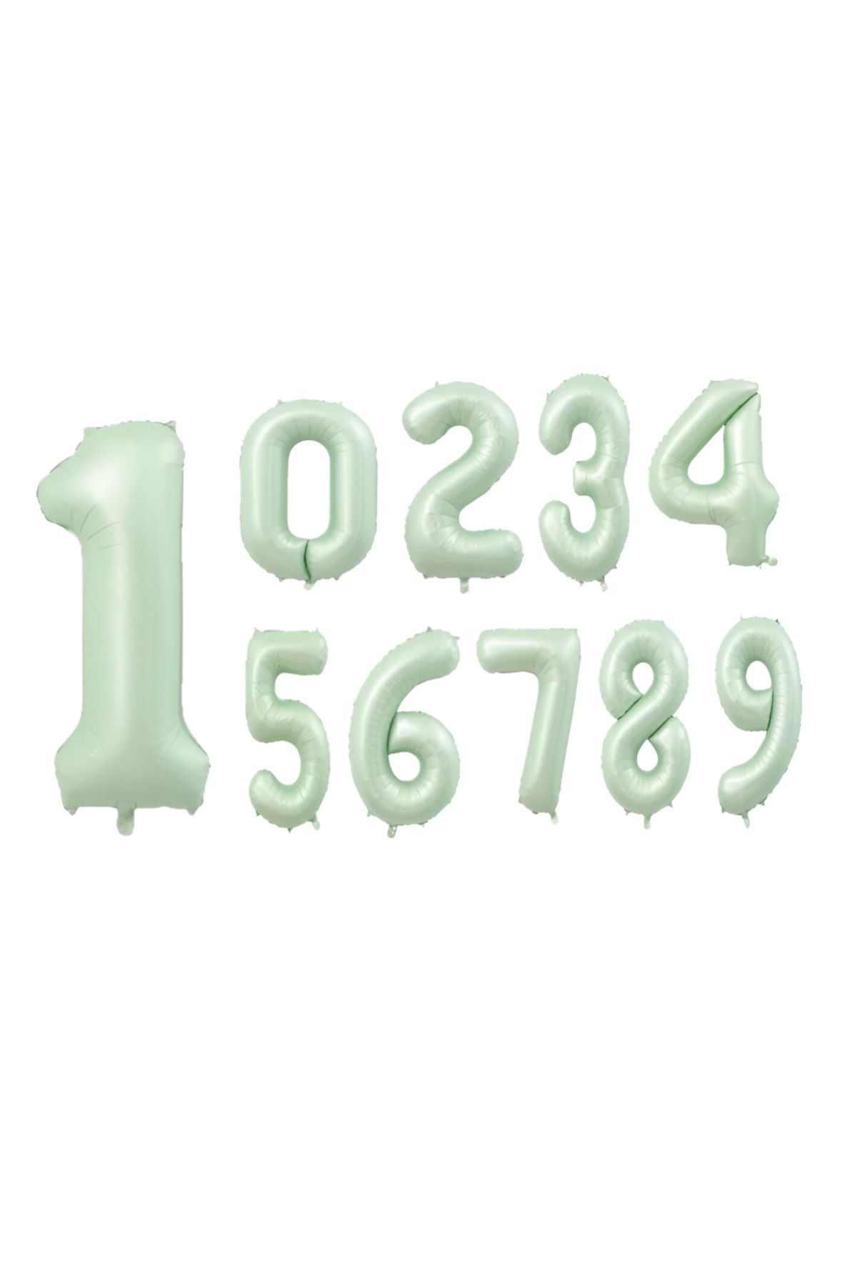 KBK MARKET 75 Cm Folyo Rakam Balon 34 Inç Retro Yeşil