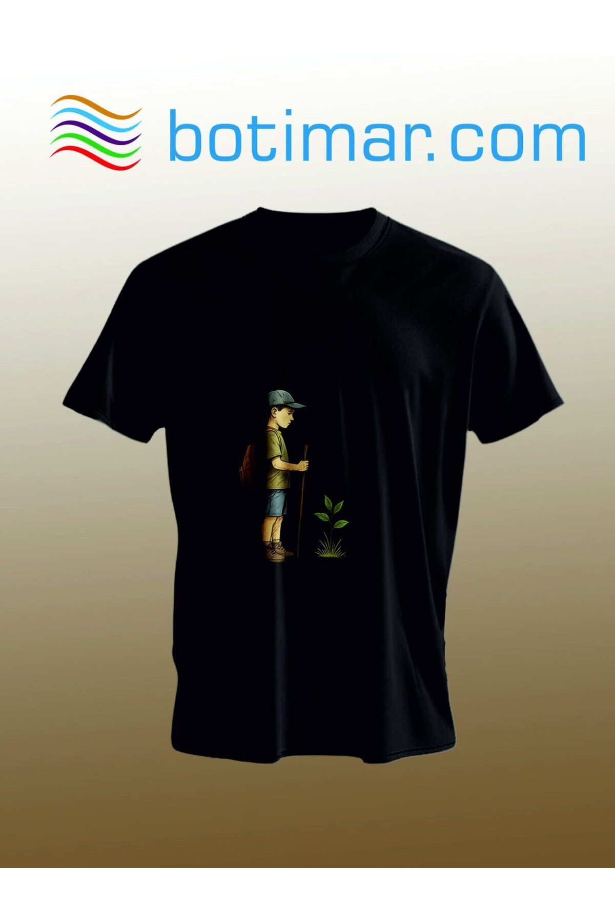 botimar TASARIM T-SHIRT-l - siyah
