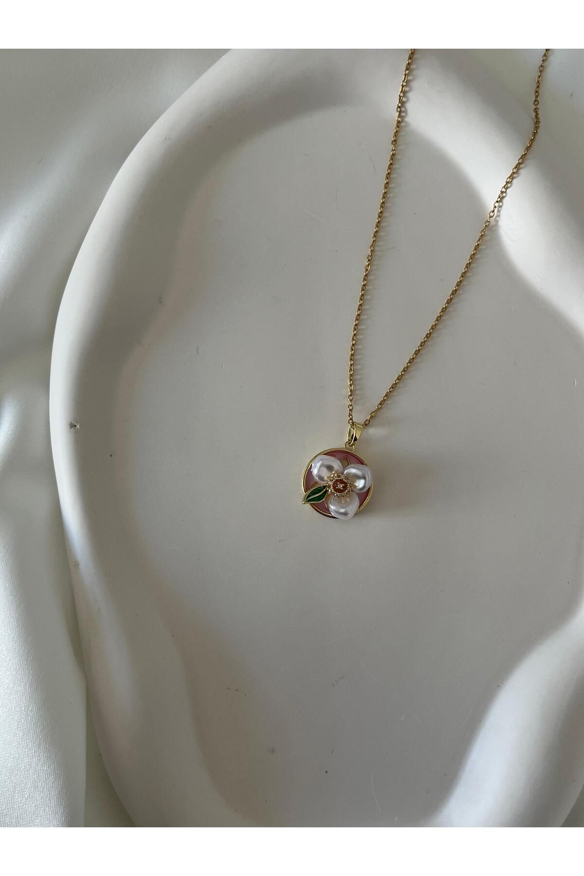 sessjewelry Gold inci taşlı kolye