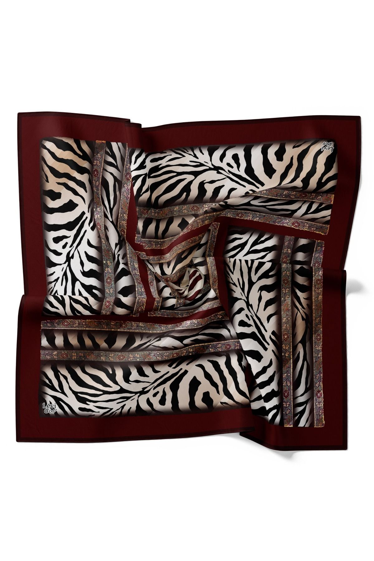 Levidor-Ethnic Zebra Pattern Sparkling Crystal Scarf 1