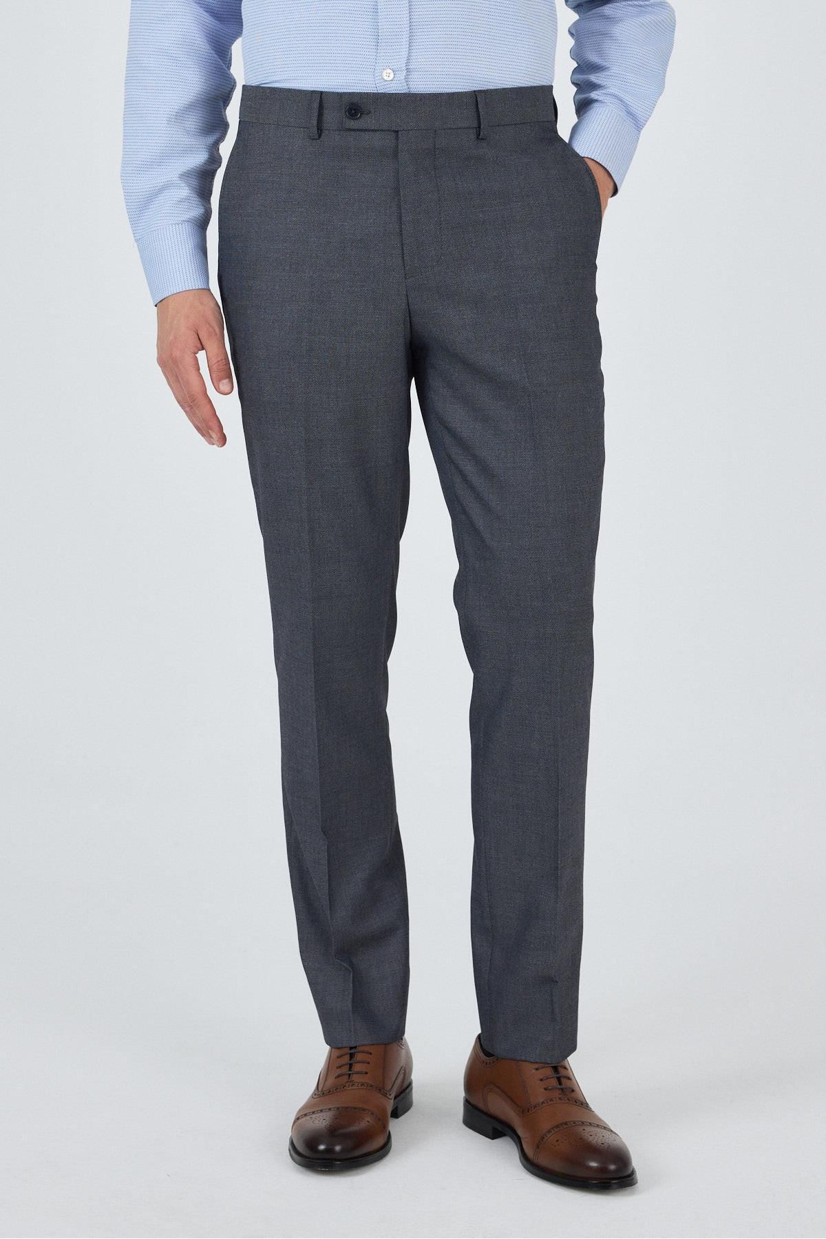 İmza Koyu Antrasit Esnek Yandan Cepli Comfort Fit Classic Pantolon 1003250154