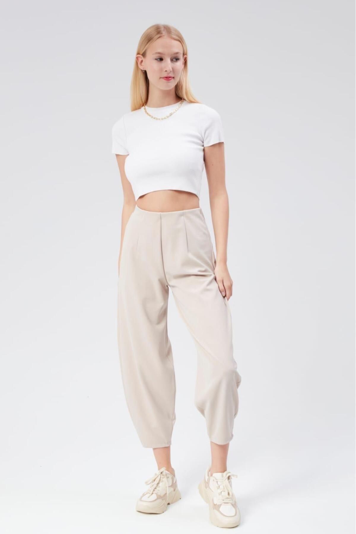 NOA LİNE Scuba Krep Şalvar Model Balon Pantolon
