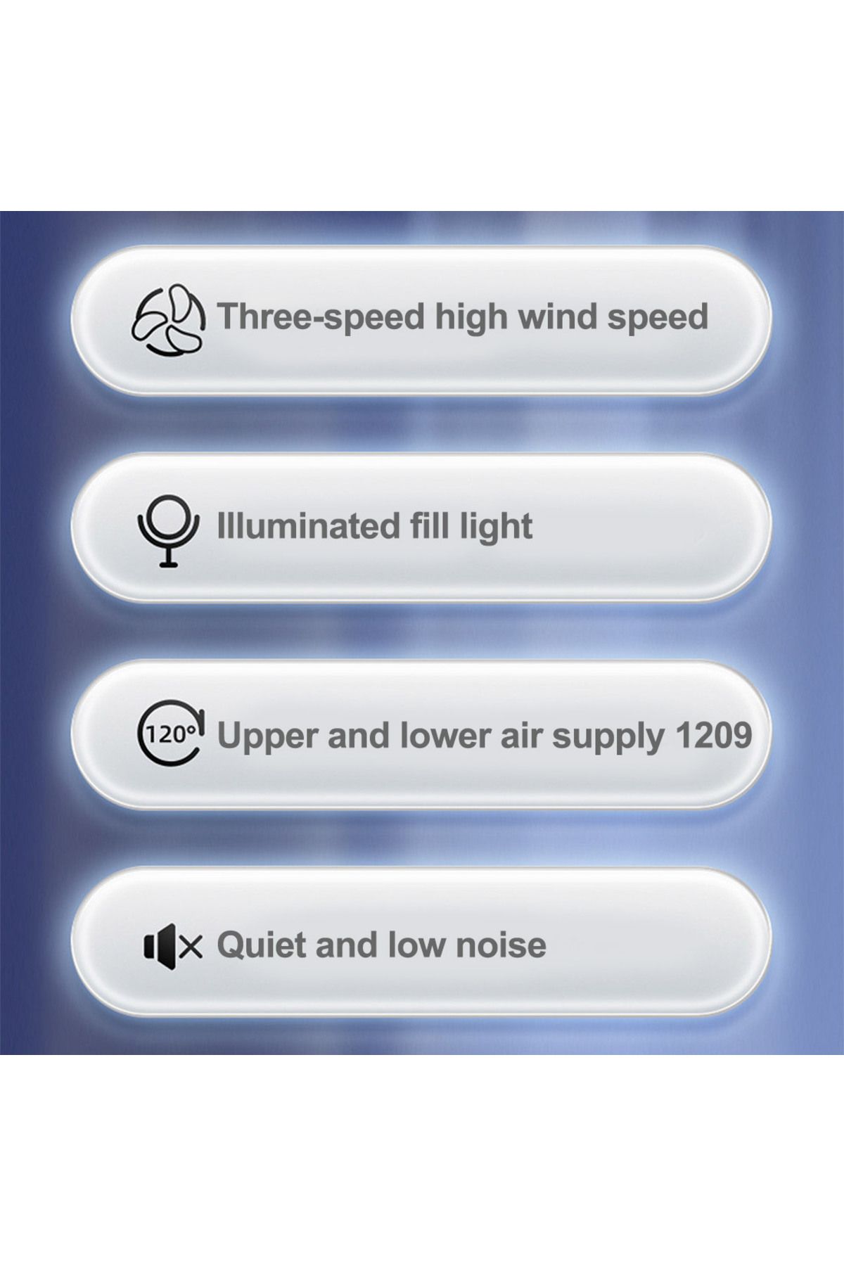 ET-LIFE-Multi-Functional Portable Rechargeable Fan With Dimmable Lighting Lamp, Table fan,Makeup lamp 8