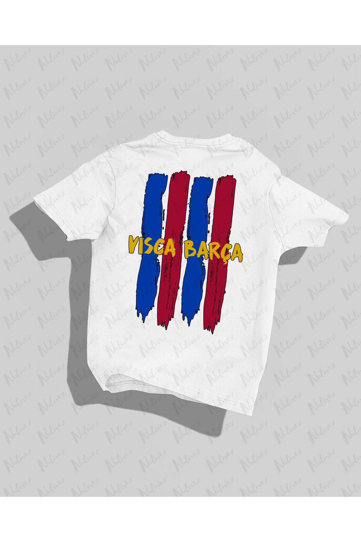 Nulivez Barcelona Tasarımı Baskılı Yüksek Kalite Kompakt Unisex Oversize T-Shirt
