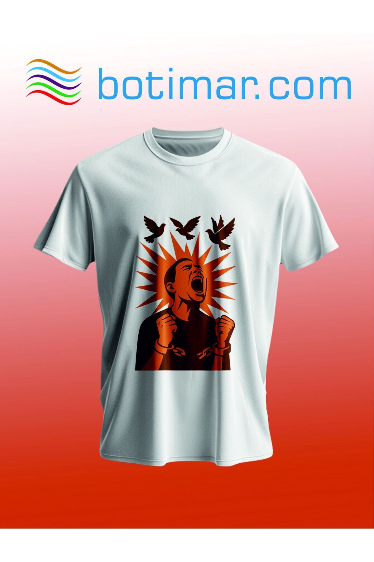 botimar DİRENİŞ TEMALI T-SHIRT-m - beyaz