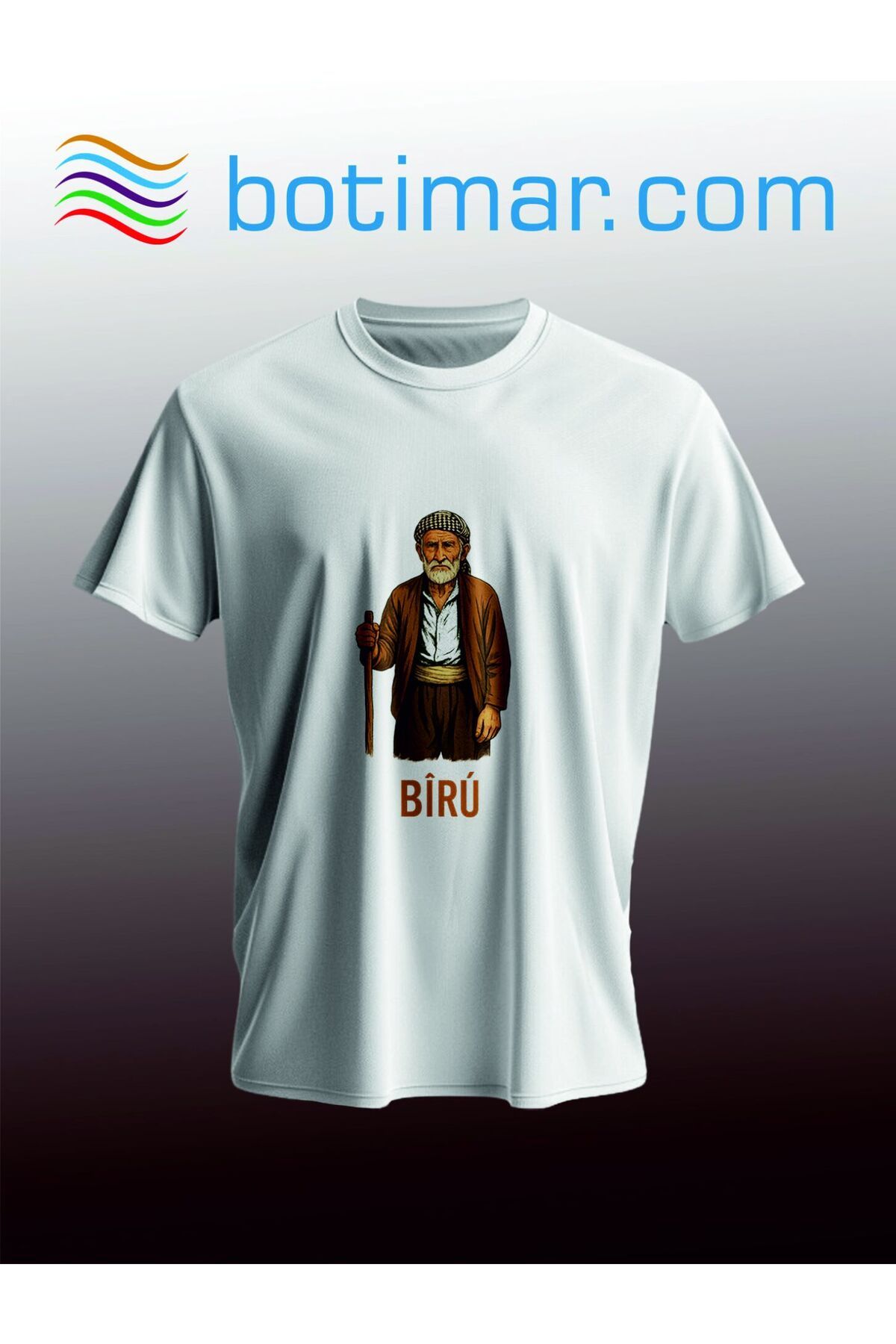botimar BİRU BASKILI KÜRTÇE T-SHIRT-m