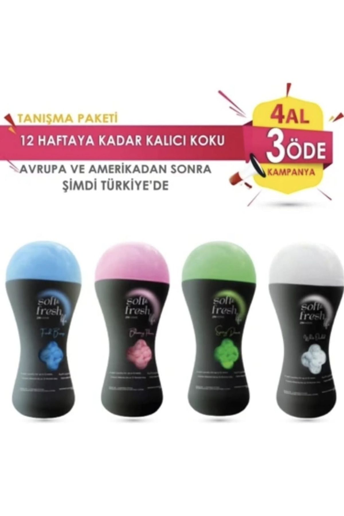 Soft&Fresh Life Granül Çamaşır Parfümü & Boncuk Yumuşatıcı 4 AL 3 ÖDE