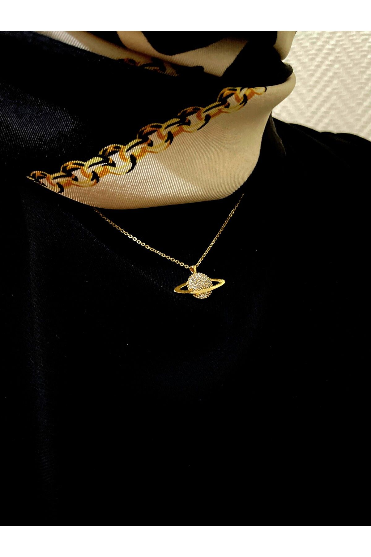 Kardelen Jewelry Zirkon Taşlı Gezegen Kolye