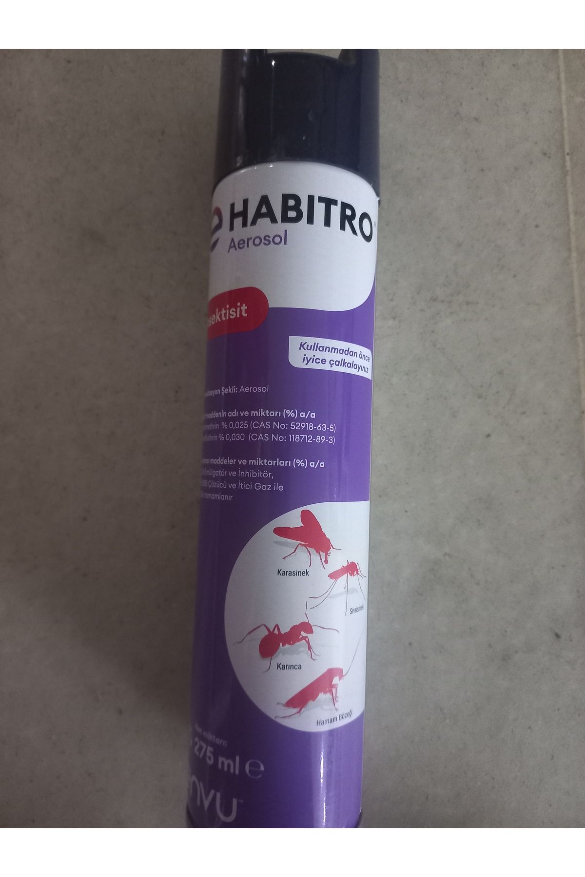 envu Habitro aerosol fısfıs sinek sivrisinek hamam böceği ilacı 2 adet
