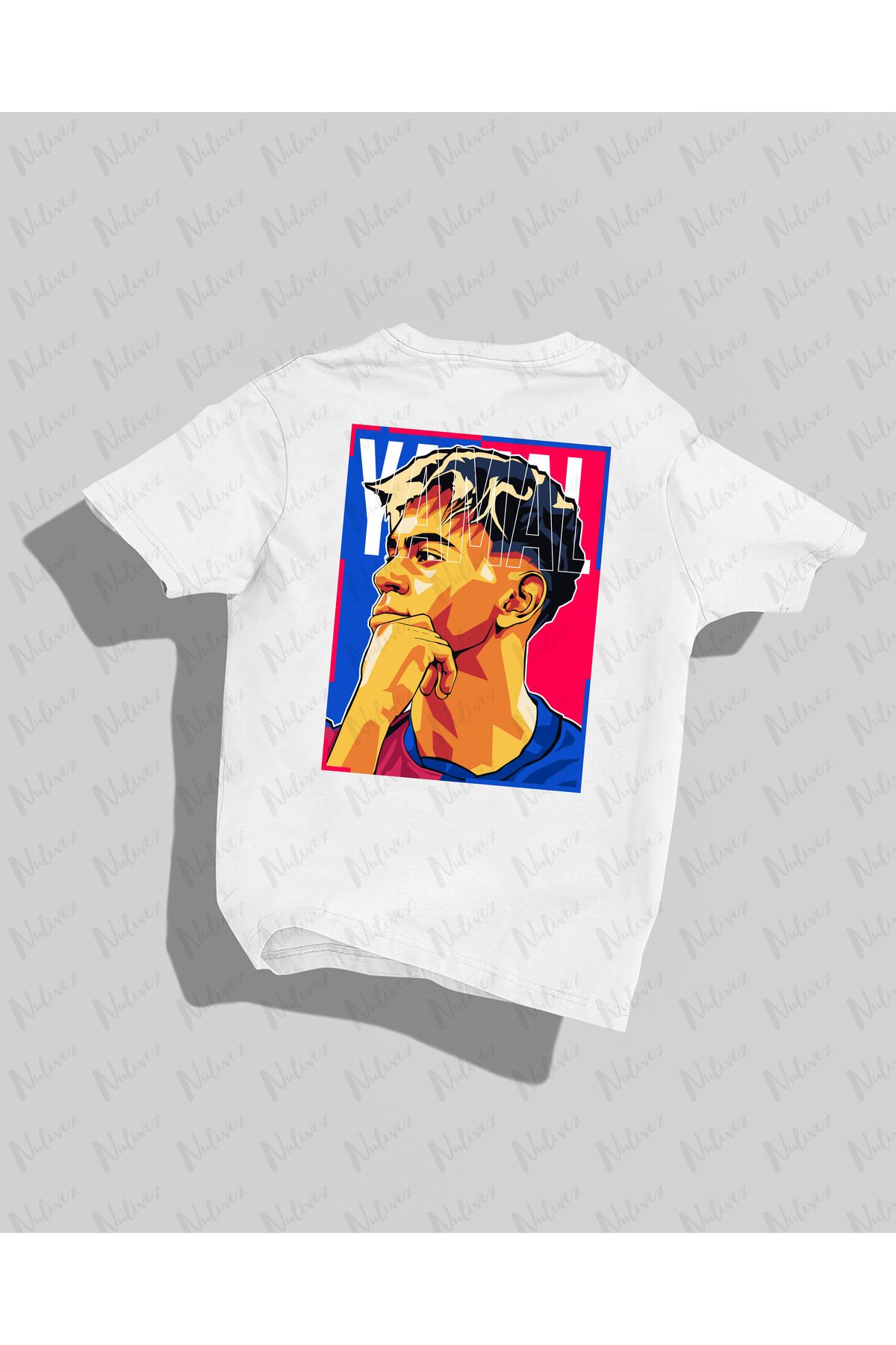 Nulivez Barcelona Tasarımı Baskılı Yüksek Kalite Kompakt Unisex Oversize T-Shirt
