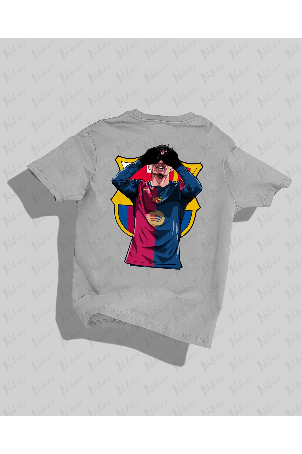 Nulivez Barcelona Tasarımı Baskılı Yüksek Kalite Kompakt Unisex Oversize T-Shirt