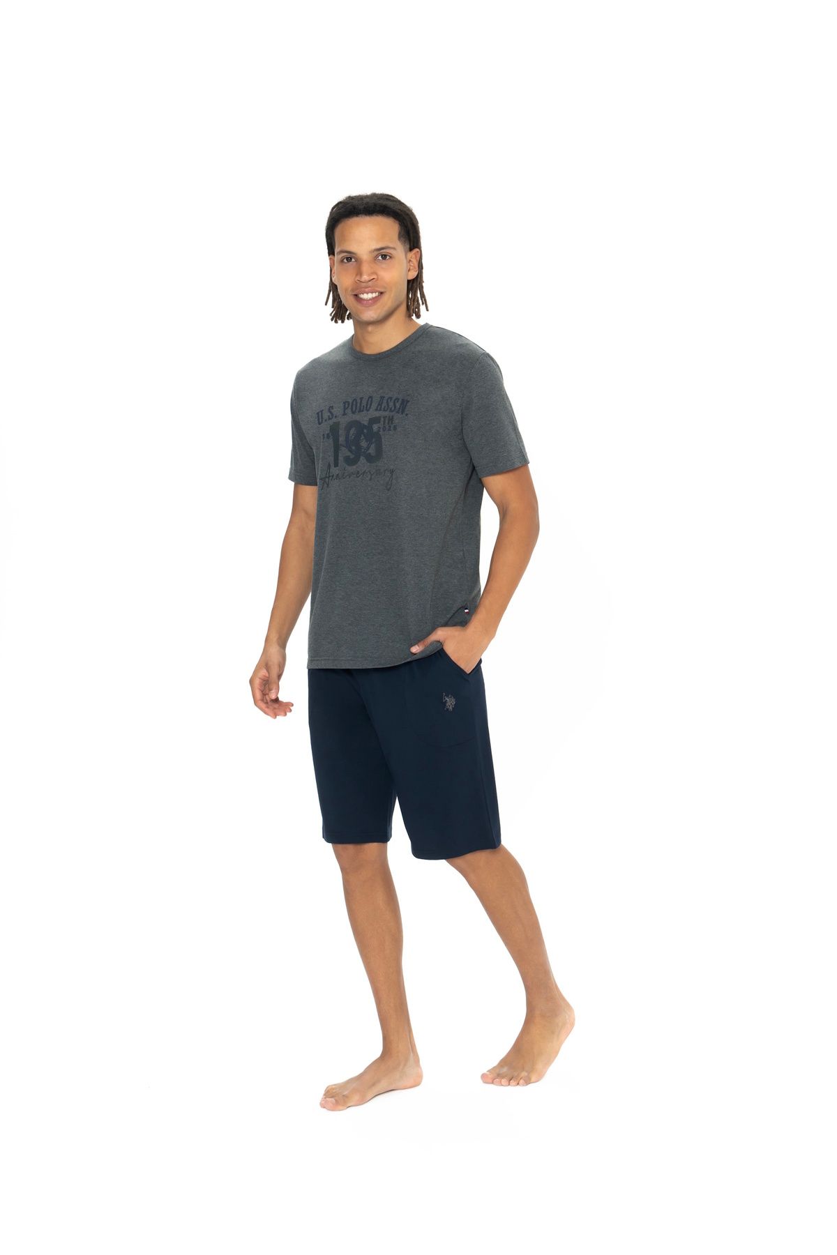 U.S. Polo Assn. U.S. Polo Assn. Erkek Desenli Ev Giyim Pijama Takımı - SREIA18T88J4Z