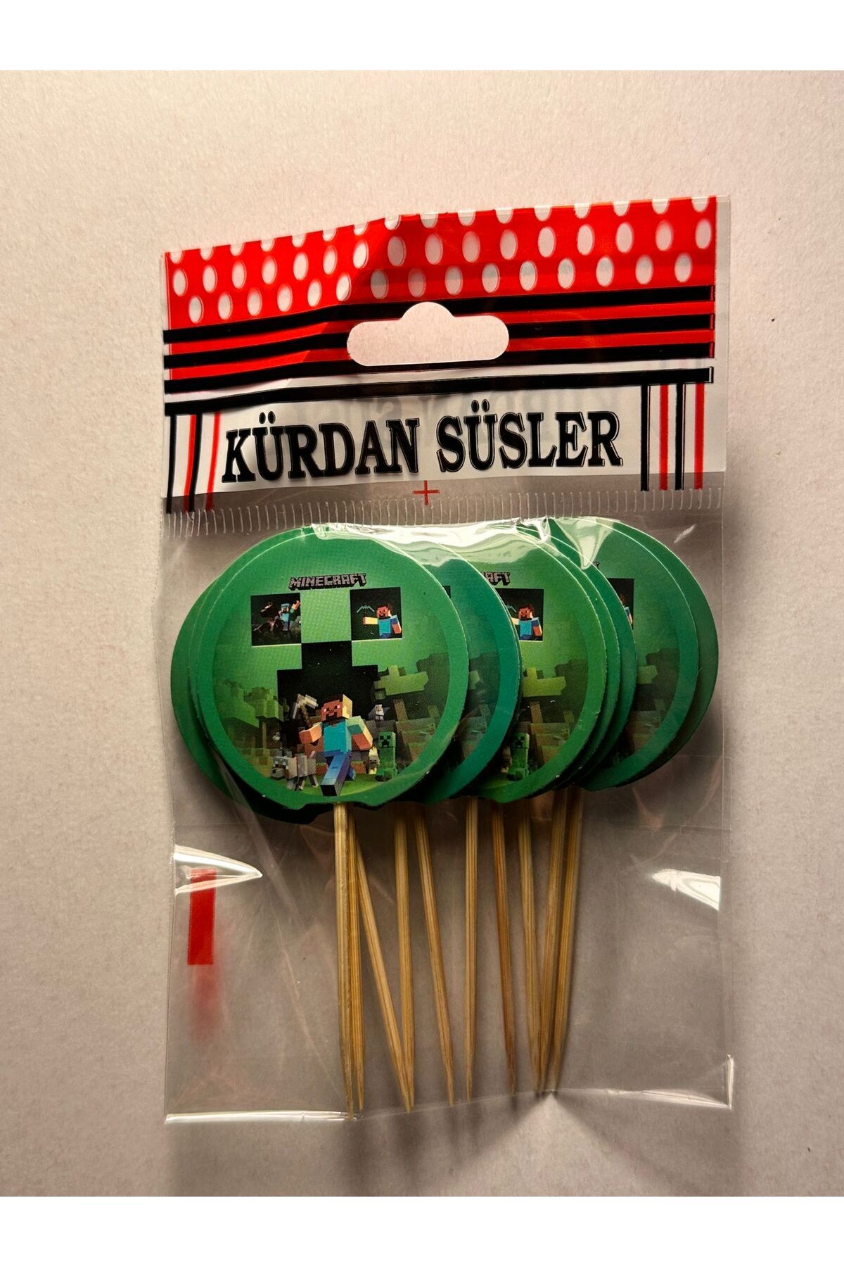 Cadde Süs Minecraf Temalı Kürdan 20'li