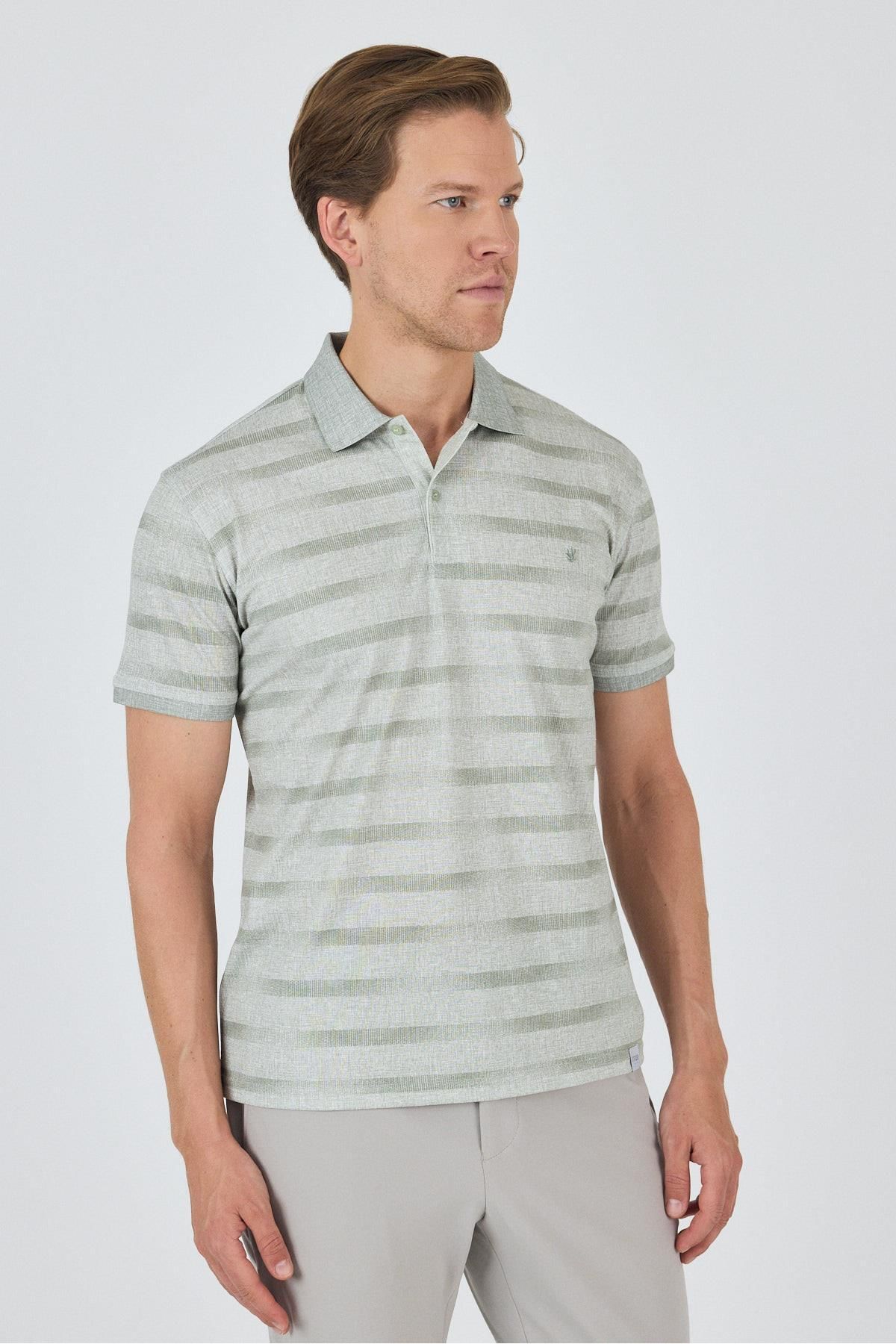 İmza Kısa Kol Baskılı Pike Polo Yaka Cepsiz Slim Fit Tişört 1011250170