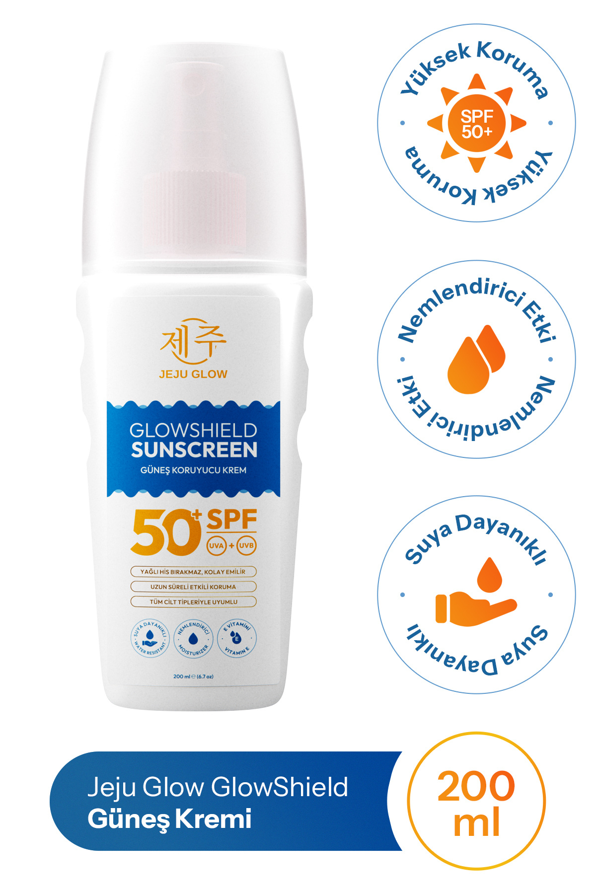 50 Spf Yüz ve Vücut Güneş Kremi Seti 50 ml + 200 ml — JGGKST — تصویر 3 از 6