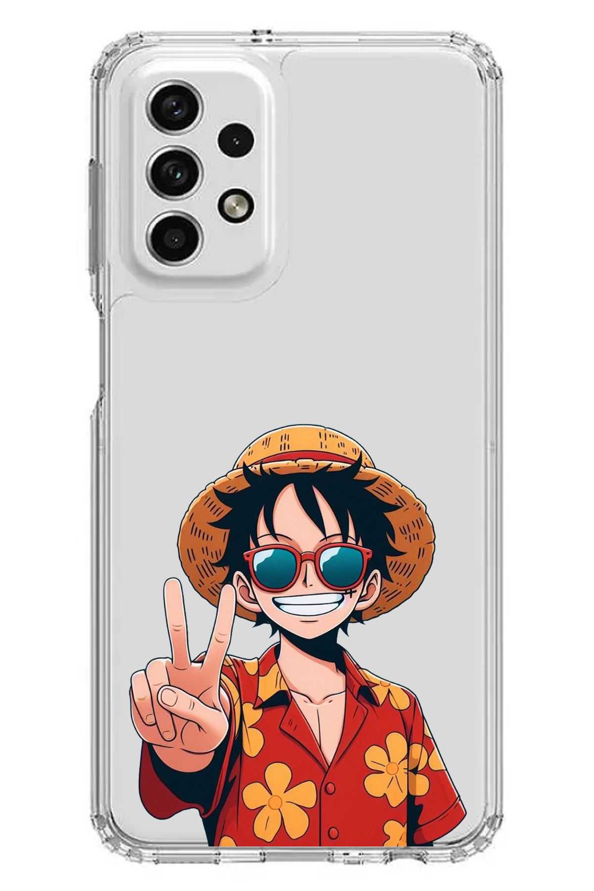 TechTree Samsung Galaxy A73 Uyumlu Monkey D. Luffy Tasarımlı Şeffaf Silikon Kılıf