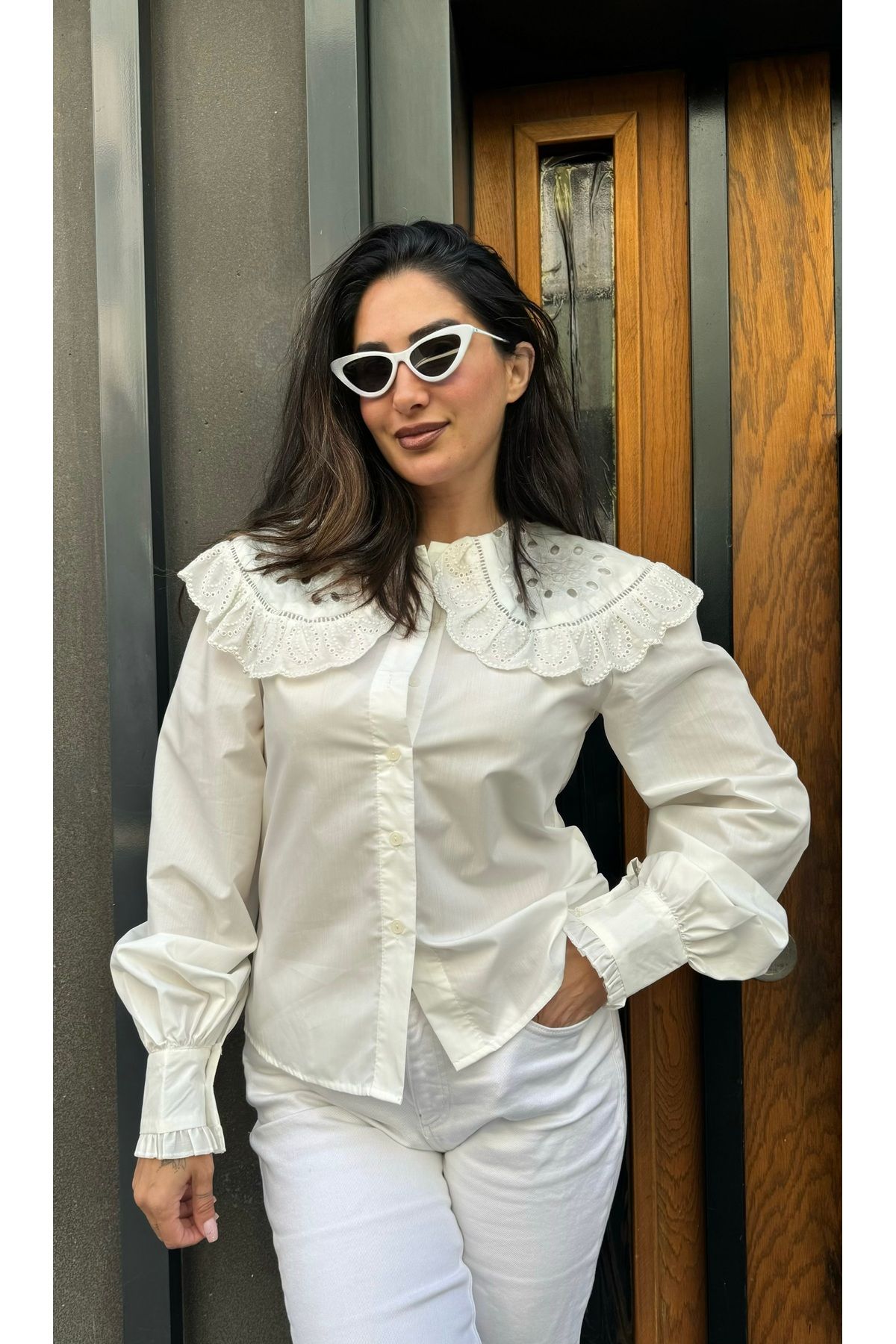Butik Bebe yaka gömlek