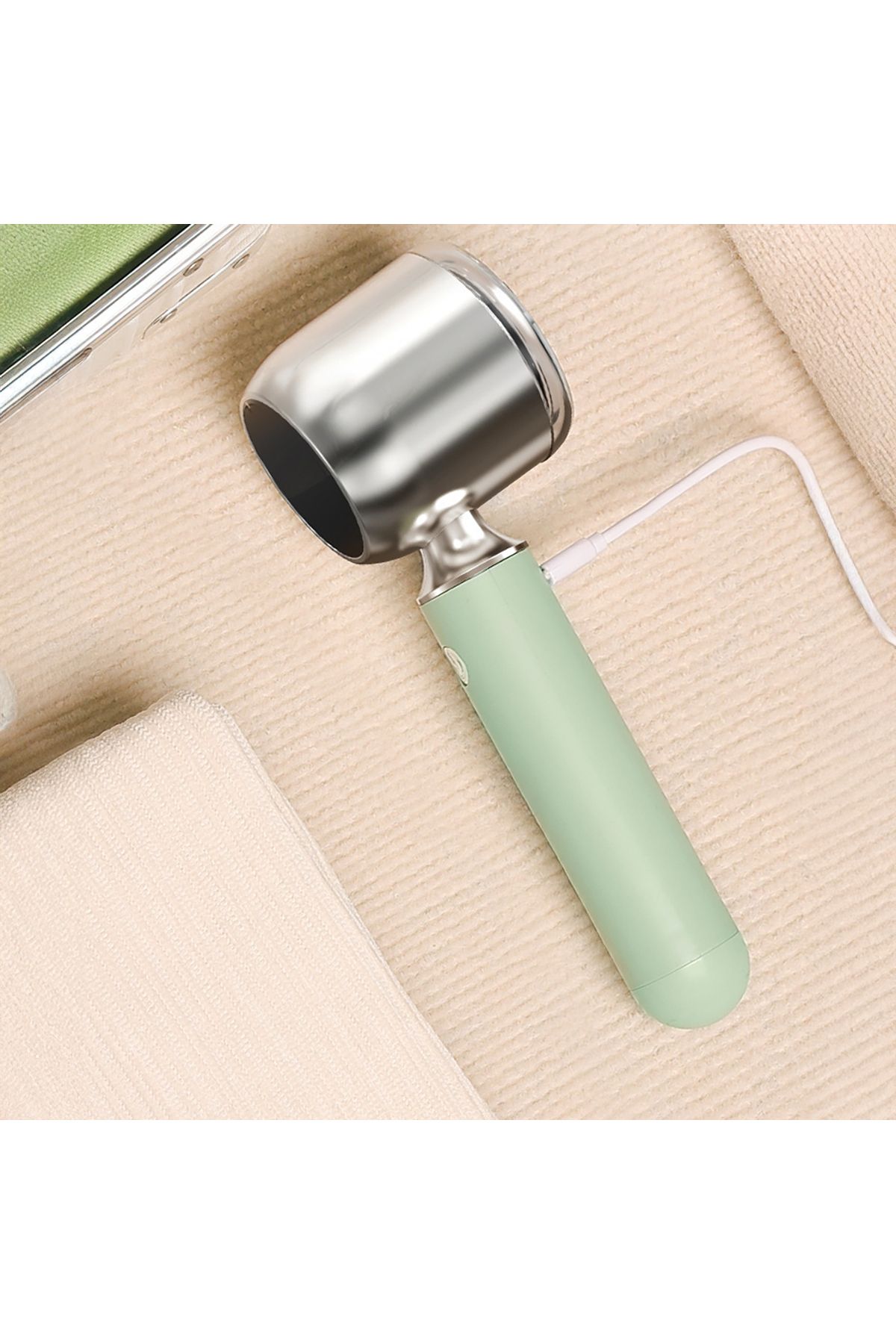 Mioji-Mio Lr6 Digital Indicator 800Mah Wireless Lint Remover Machine - Green (Lint Collector Roller Gift) 3