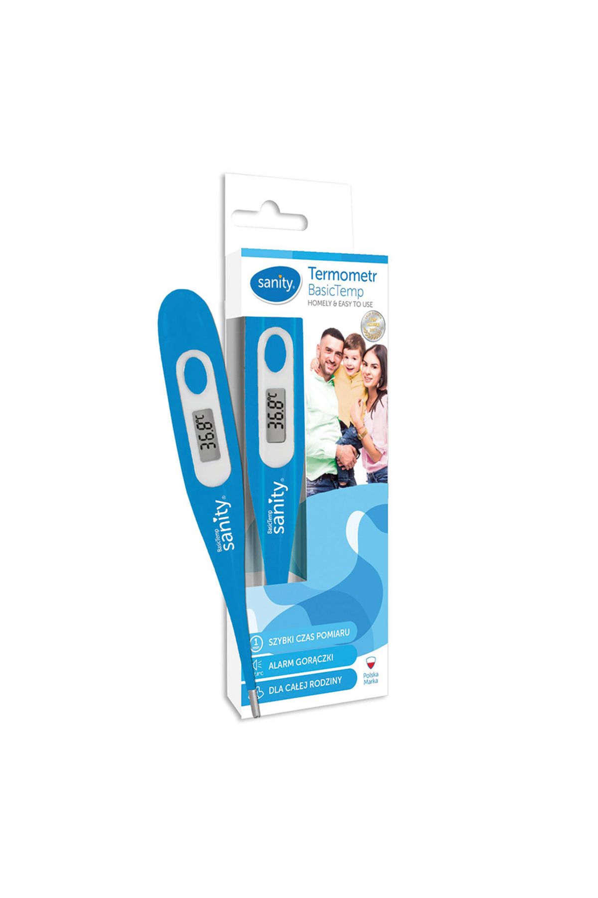 sanity-Sanity Basic Temp Digital Thermometer, LCD Display, Blue 3