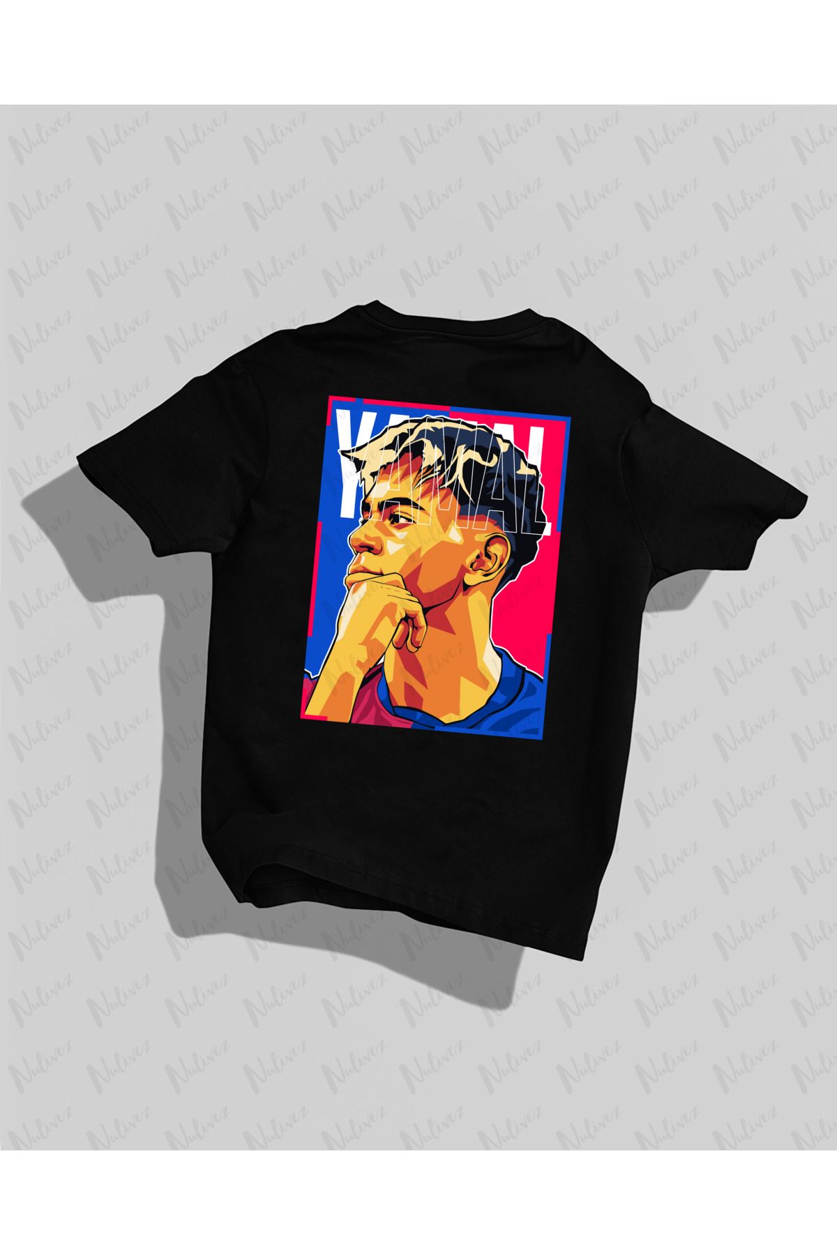 Nulivez Barcelona Tasarımı Baskılı Yüksek Kalite Kompakt Unisex Oversize T-Shirt