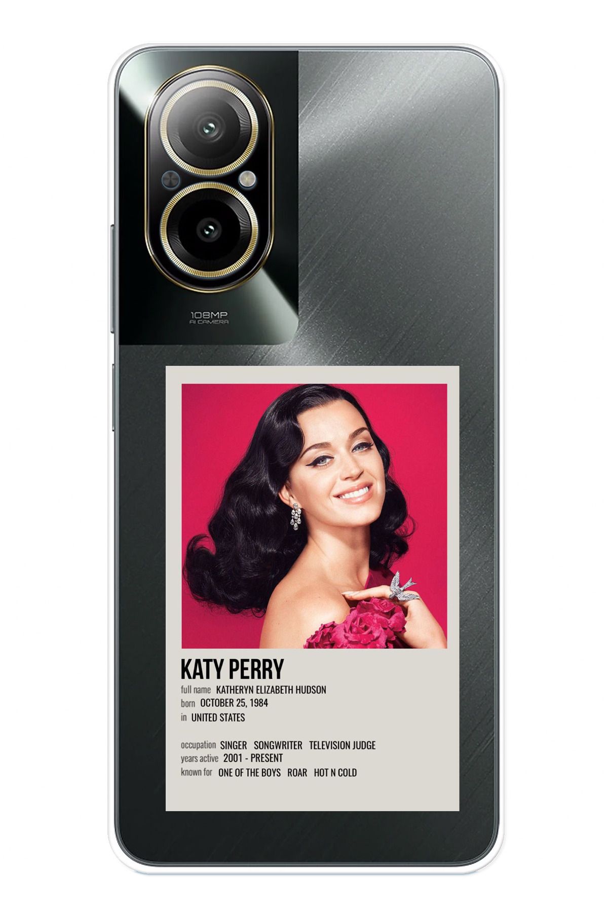 TechTree Realme 12 Lite Uyumlu Katy Perry Şeffaf Silikon Kılıf