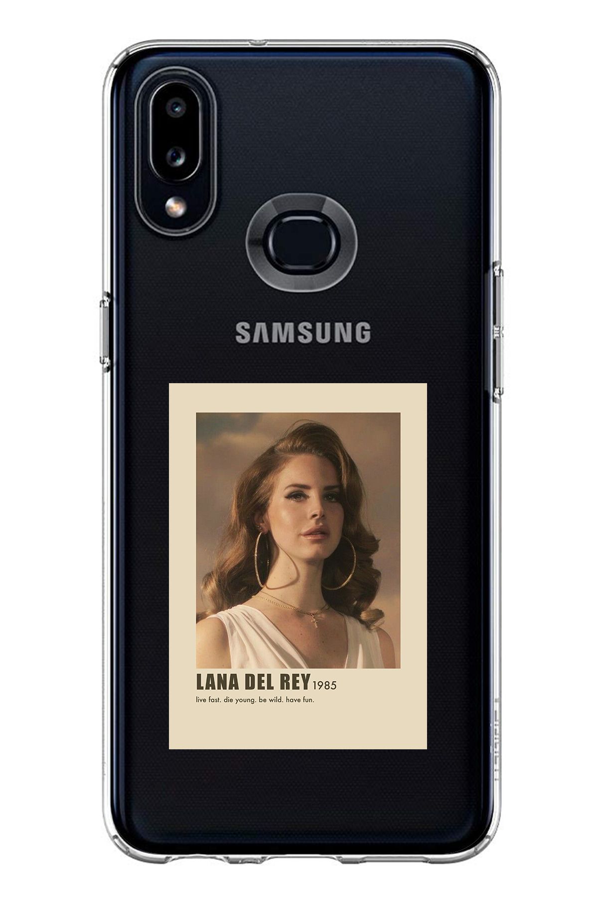 TechTree Samsung Galaxy A10S Uyumlu Lana Del Rey Tasarımlı Şeffaf Silikon Kılıf