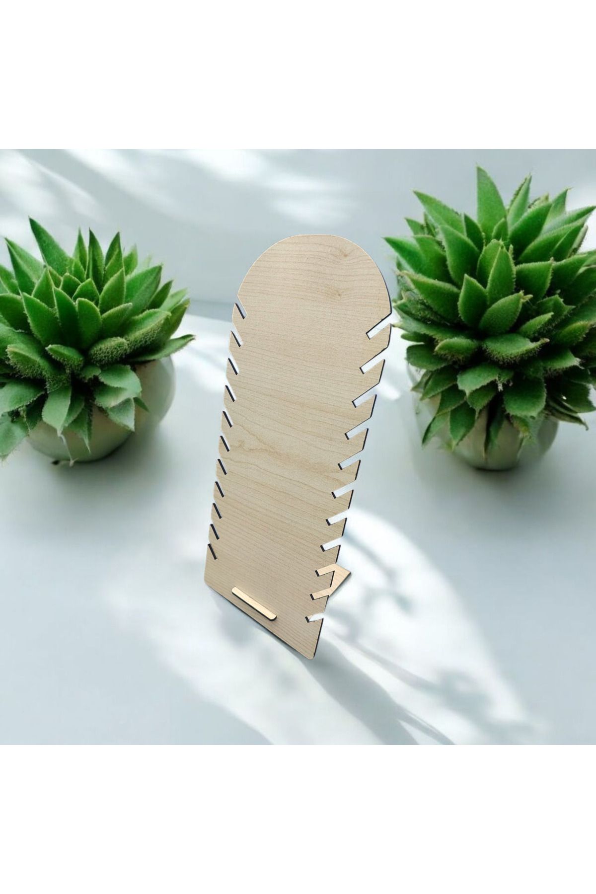 woodmomente Minimal Ahşap Kolye ve Bileklik Standı – Takı Sergileme ve Düzenleme Aparatı