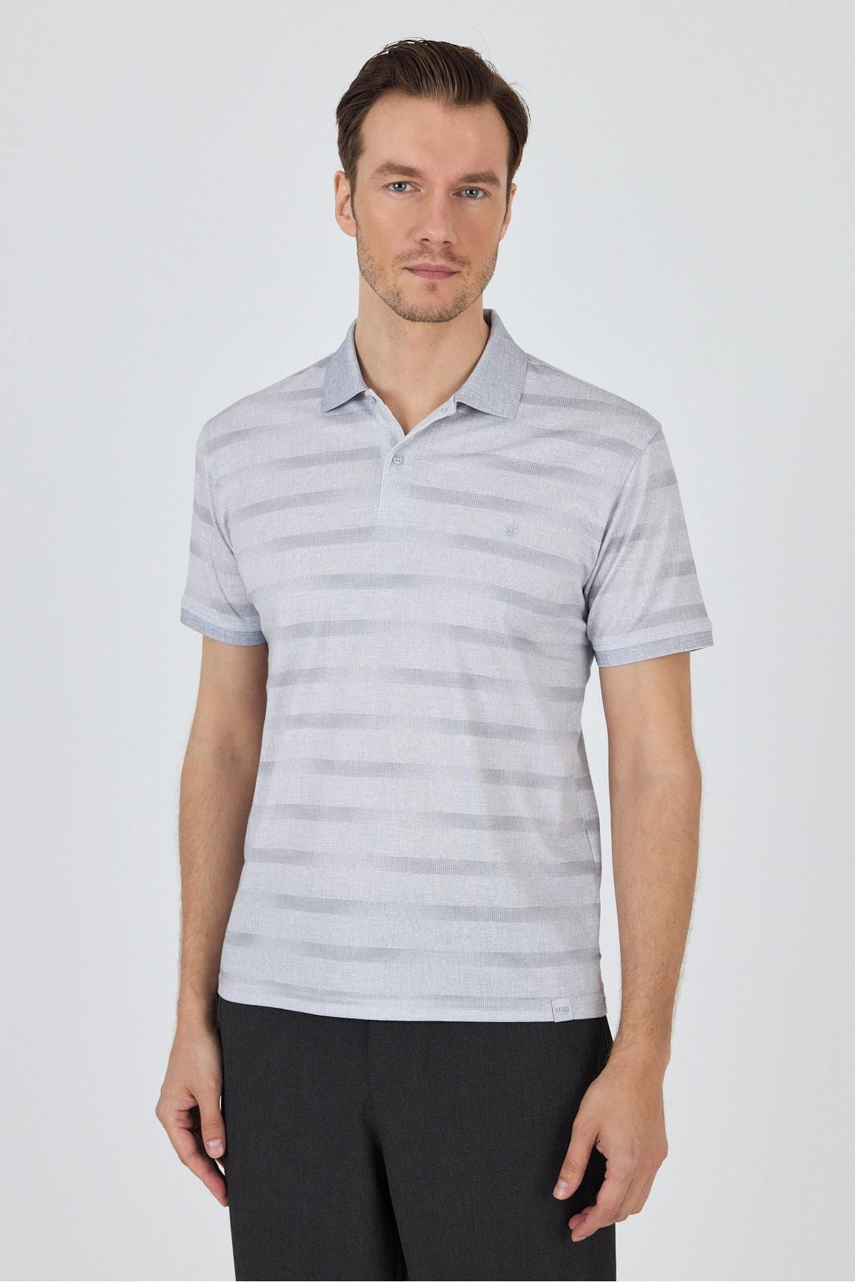 İmza Kısa Kol Baskılı Pike Polo Yaka Cepsiz Slim Fit Tişört 1011250170