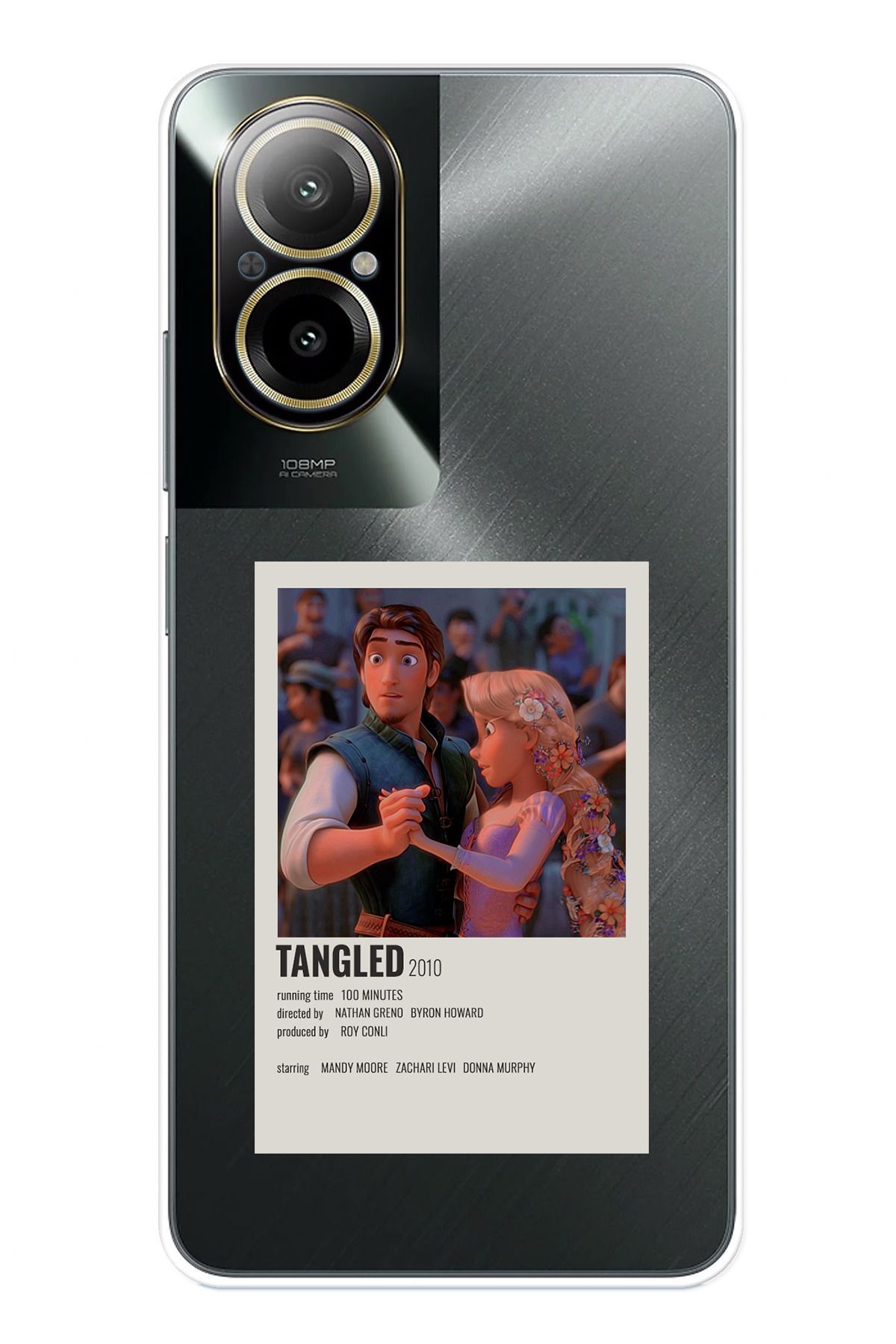 TechTree Realme 12 Lite Uyumlu Rapunzel Tangled Tasarımlı Şeffaf Silikon Kılıf