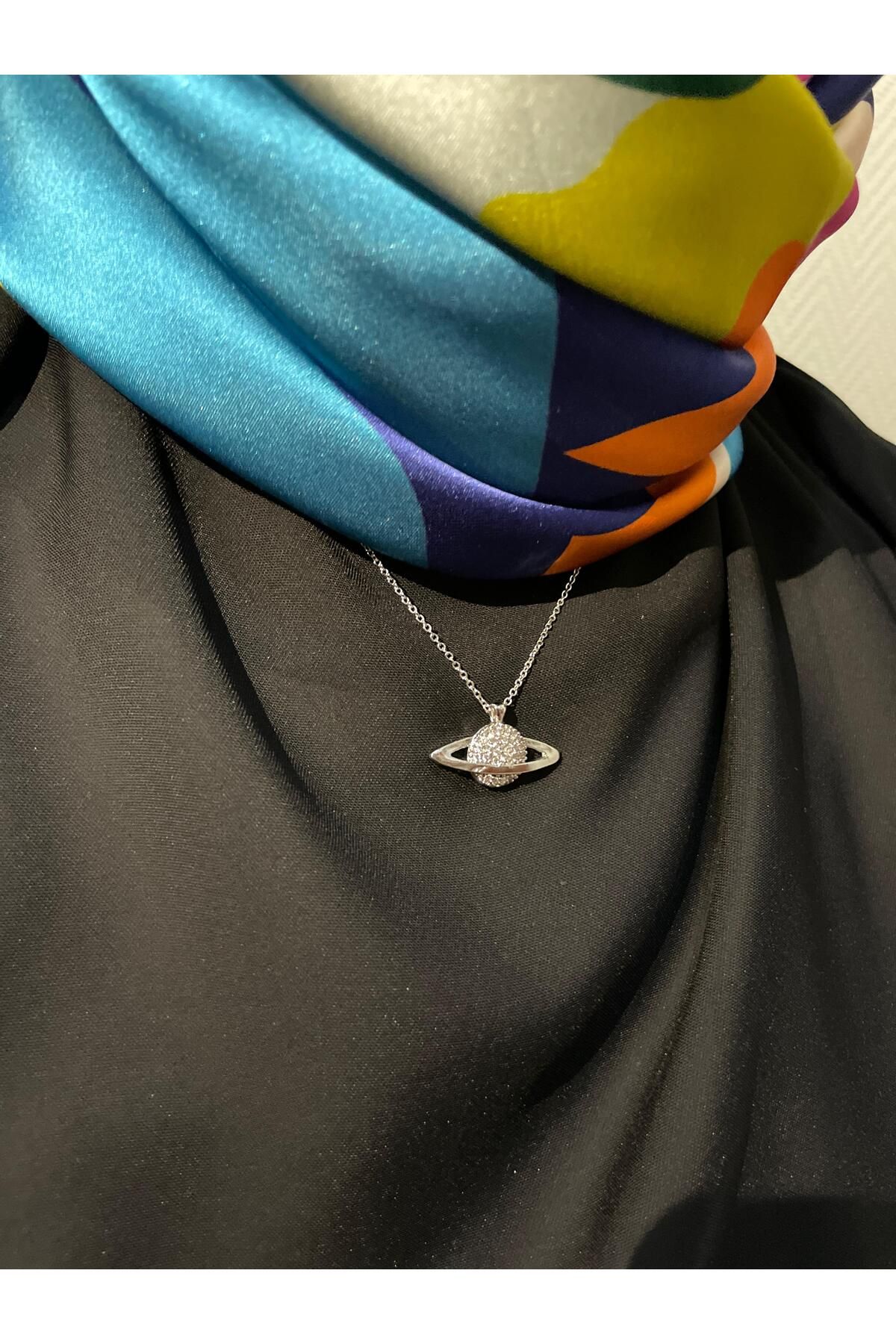 Kardelen Jewelry Zirkon Taşlı Gezegen Kolye