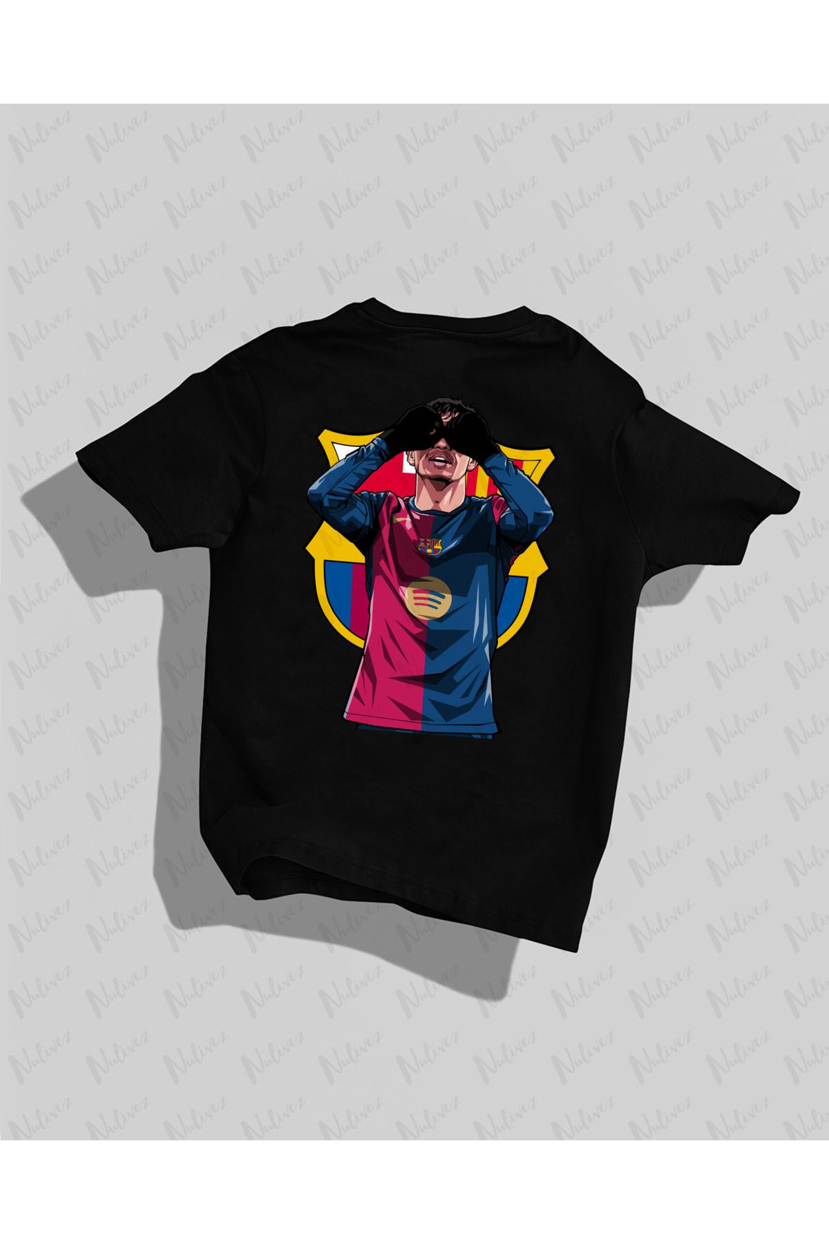 Nulivez Barcelona Tasarımı Baskılı Yüksek Kalite Kompakt Unisex Oversize T-Shirt