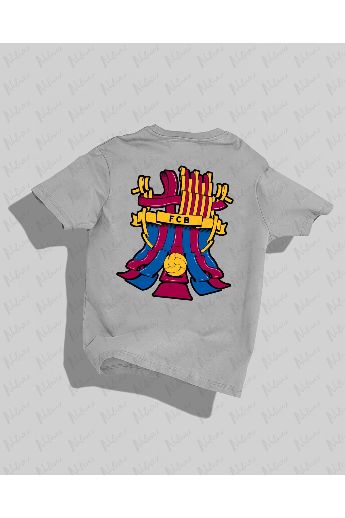 Nulivez Barcelona Tasarımı Baskılı Yüksek Kalite Kompakt Unisex Oversize T-Shirt