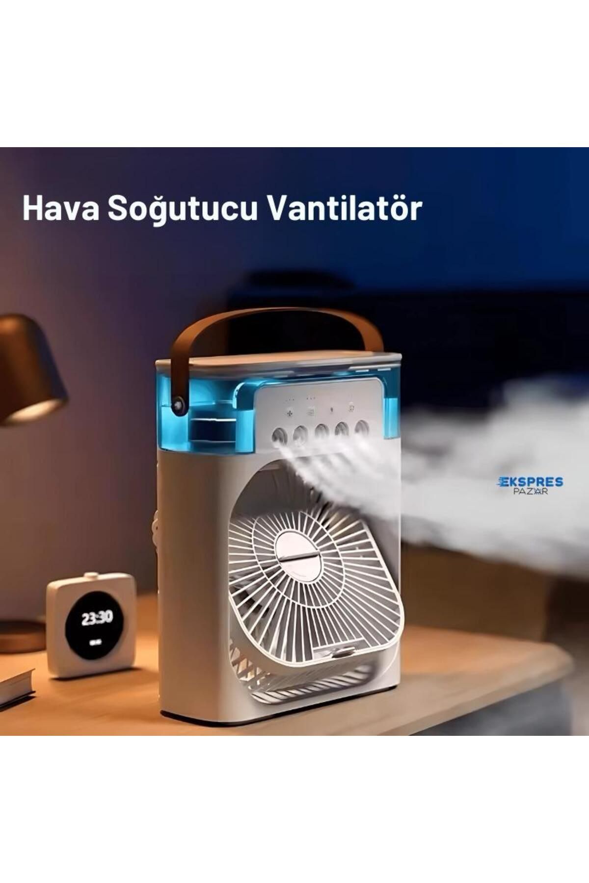Gibox Taşınabilir Hava Soğutucu Vantilatör - Sessiz, Su Hazneli, Masaüstü Klima Fanı