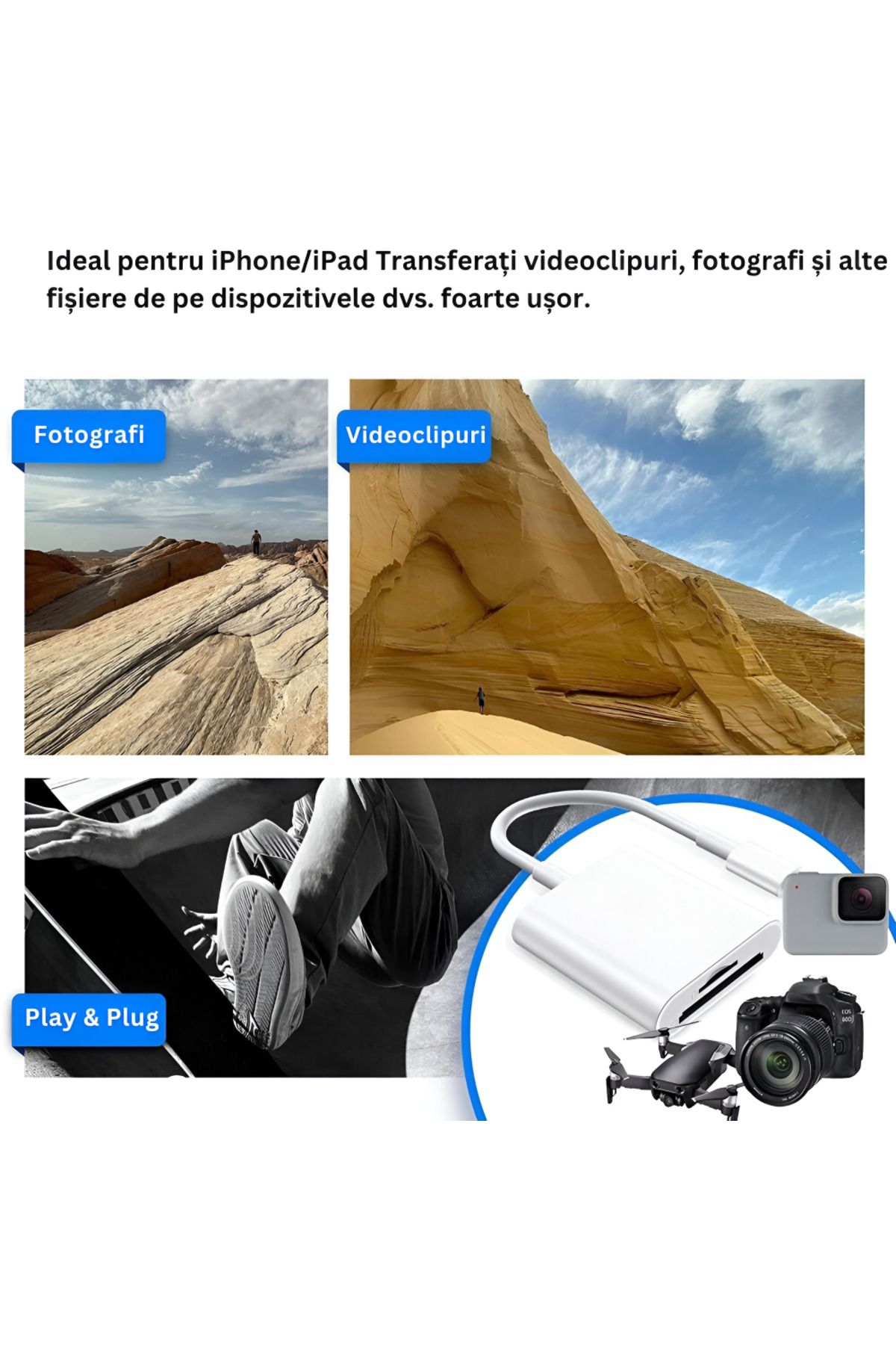 Velixo-USB-C Card Reader, Fast Transfer, Plug & Play, SD/MicroSD/TF Support, Compact, Portable, Universal 2