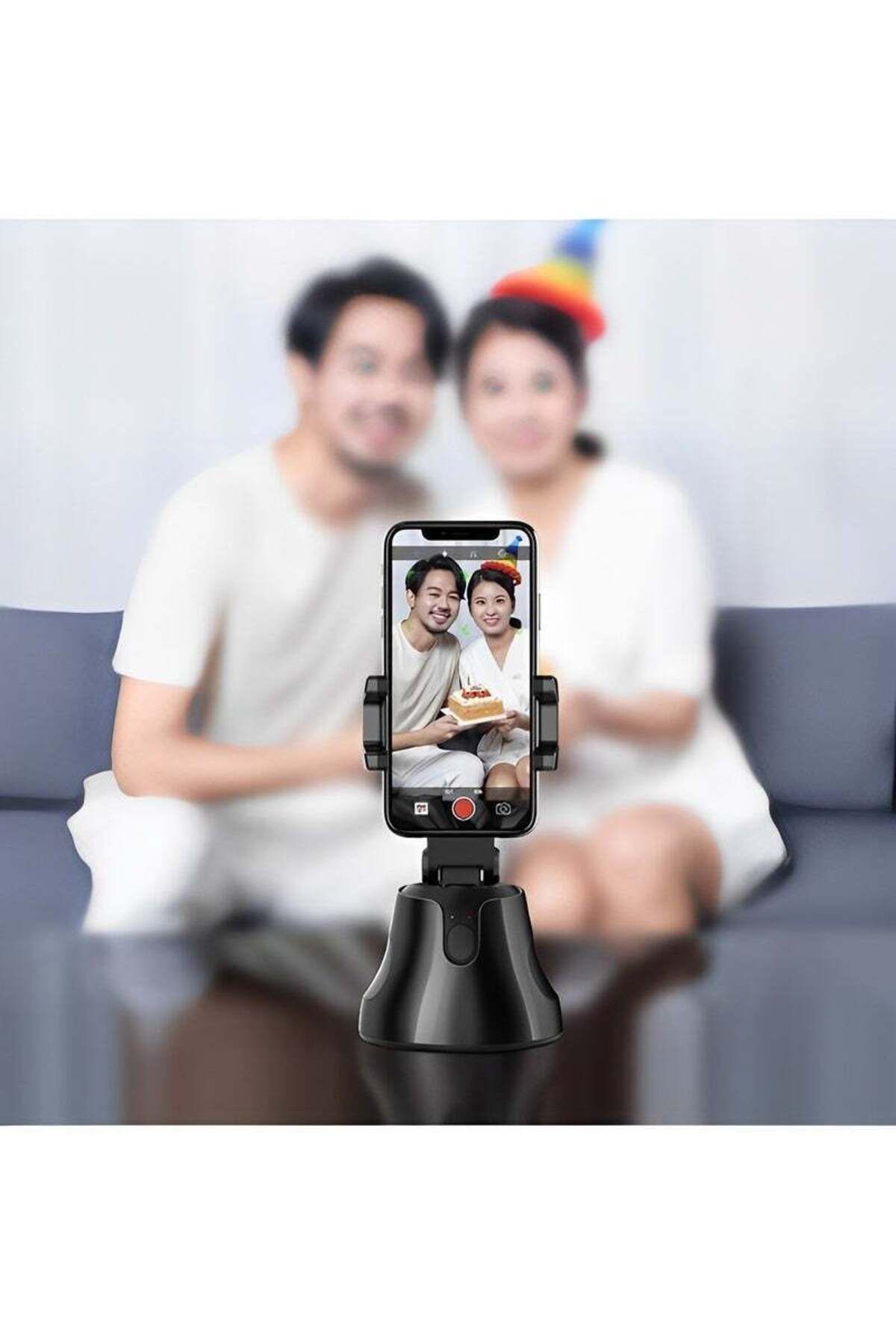 REOCLE-Auto Face Tracking Phone Holder 360° Rotation Face Body Phone Tracking Tripod Shooting Camera Mount 3