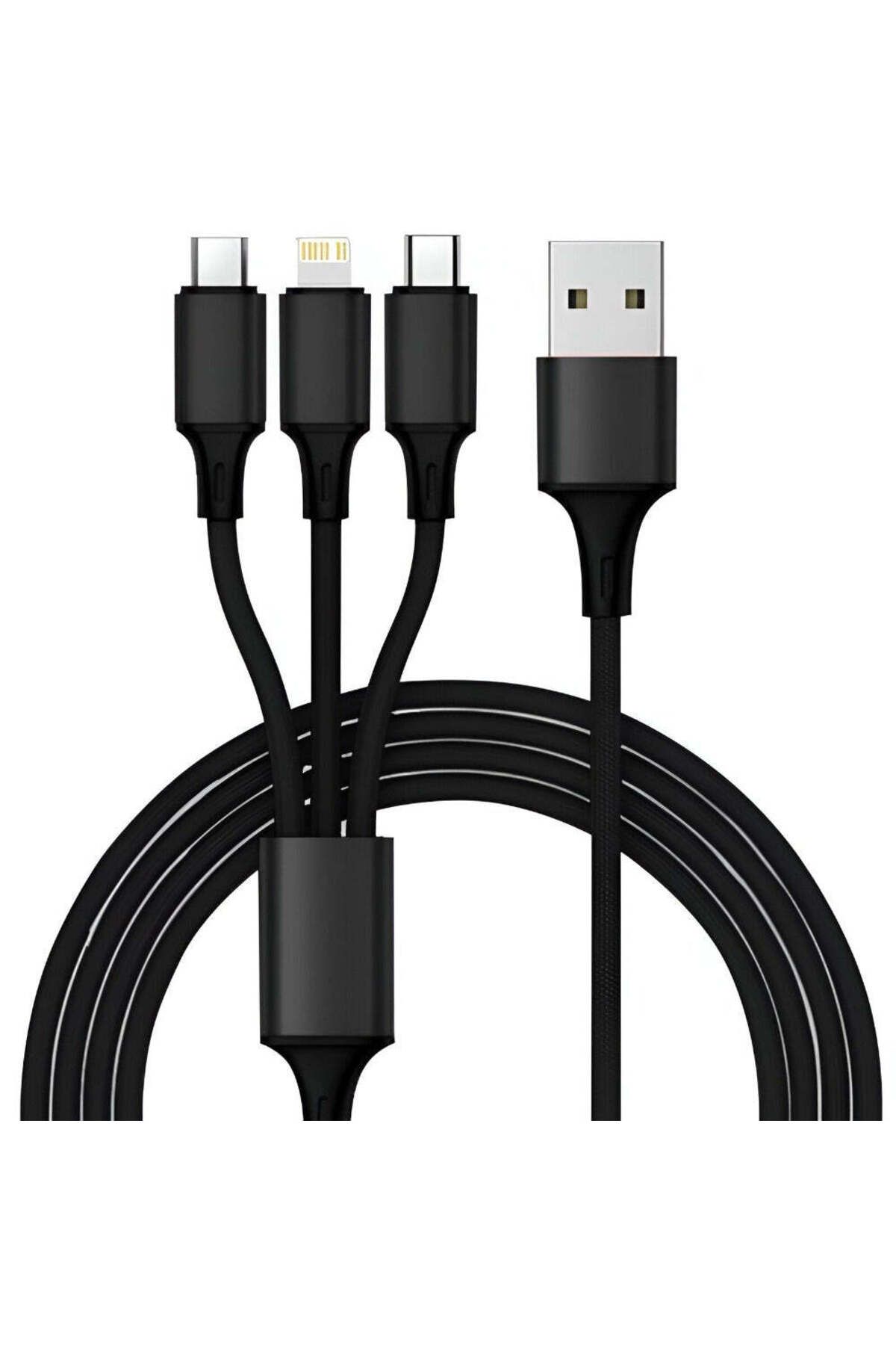 Velixo-Încărcător auto, 4 porturi USB, QC3.0, LED, 12-32V, cu cablu 3 în 1: Micro USB, Lightning, Tip C 6